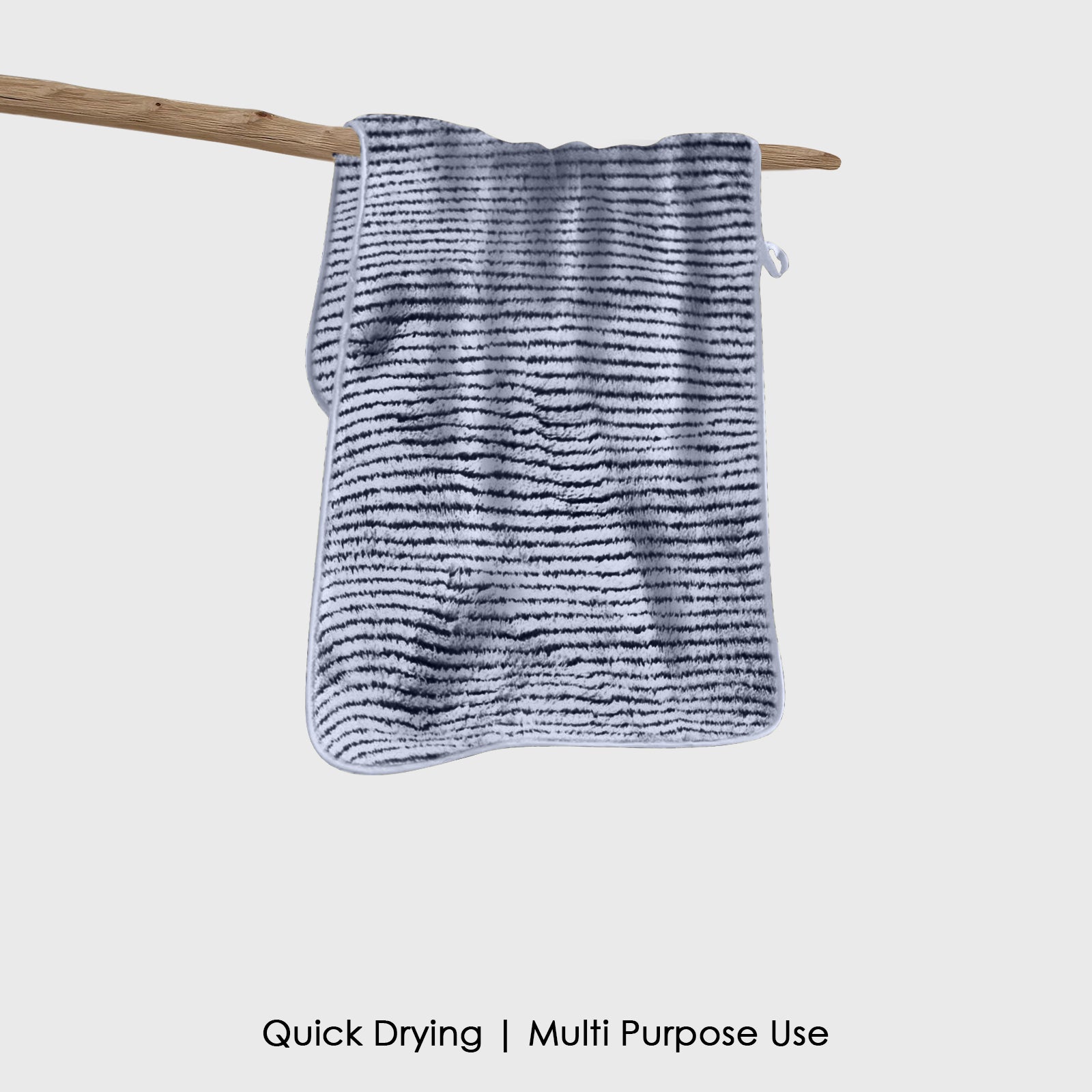 HOUSSE Microfiber Stripes Hand Towels for Women & Men | Ultra Soft | Super Absorbent Towels for Gym, Yoga, Beach Daiily USe |