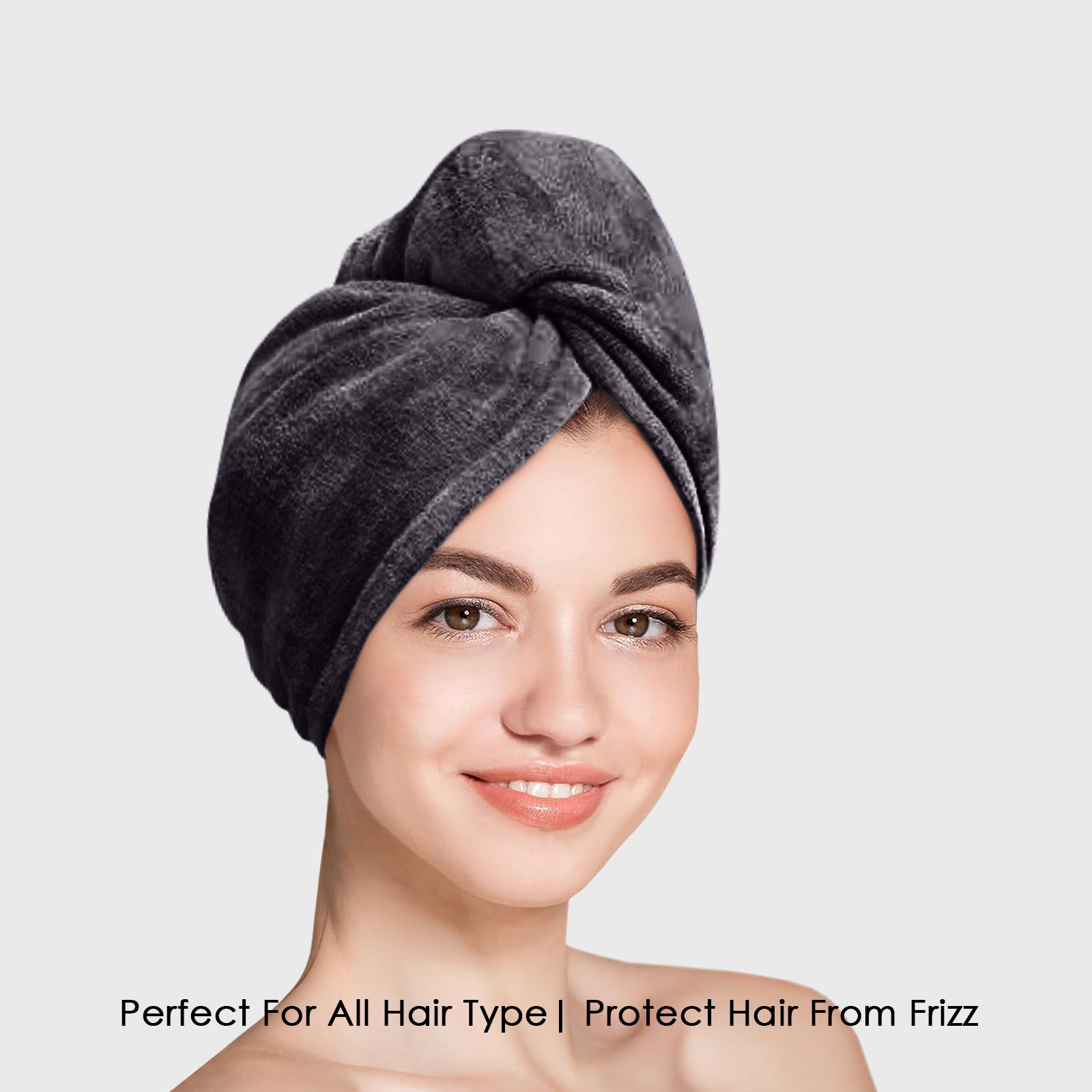 HOUSSE Microfibre Head Towels | 450 GSM High Absorbent Hair Wrap with Adjustable Buttons for Girls | Super Soft & Quick Dry Wrap Towel for Hairs | Pack of 1 | 25x65 cm (Red Plum)