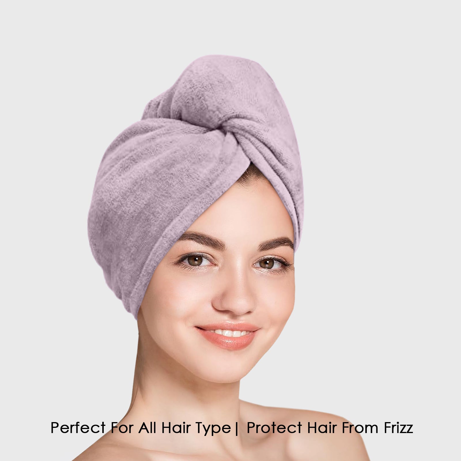 HOUSSE Microfibre Head Towels | 450 GSM High Absorbent Hair Wrap with Adjustable Buttons for Girls | Super Soft & Quick Dry Wrap Towel for Hairs |
