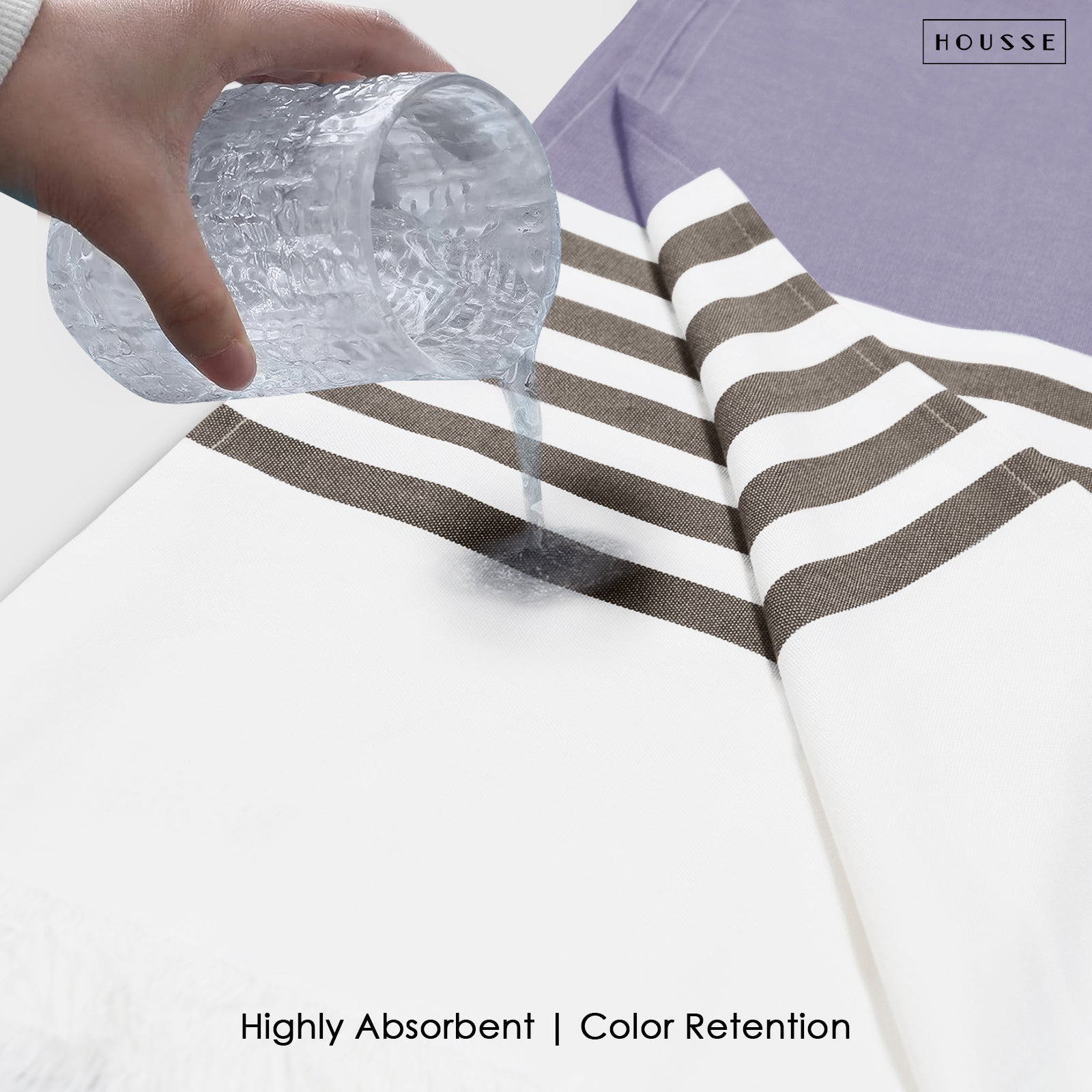 HOUSSE Bold Stripe 100% Bamboo Extra Large Bath Towel | Ultra Soft, Absorbent, Light Weight, & Quick Dry Towel for Bath, Travel, Gym, Beach, Pool, and Yoga | 80 X 160 cms