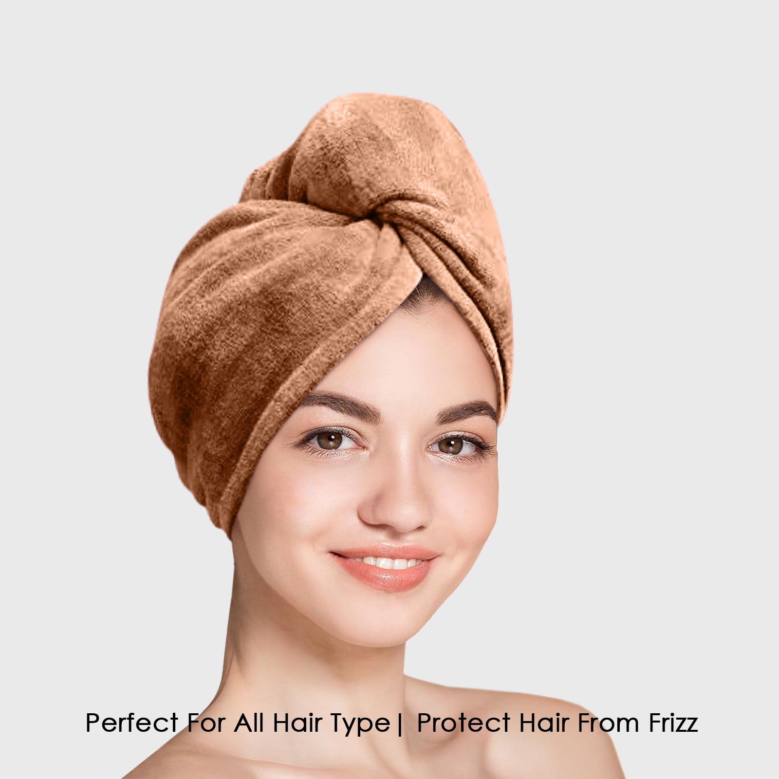 HOUSSE Microfibre Head Towels | 450 GSM High Absorbent Hair Wrap with Adjustable Buttons for Girls | Super Soft & Quick Dry Wrap Towel for Hairs | Pack of 1 | 25x65 cm (Red Plum)