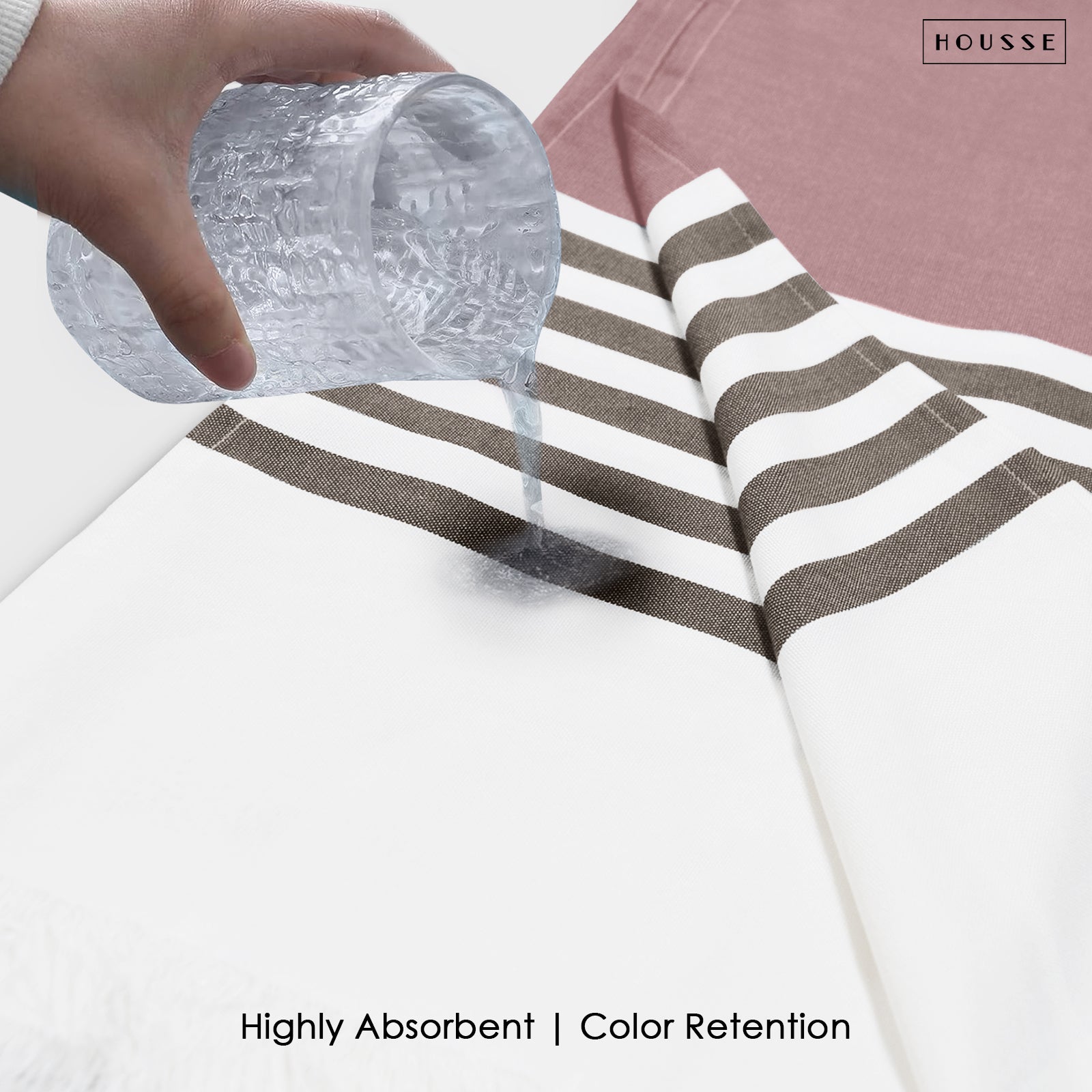 HOUSSE Bold Stripe 100% Bamboo Extra Large Bath Towel | Ultra Soft, Absorbent, Light Weight, & Quick Dry Towel for Bath, Travel, Gym, Beach, Pool, and Yoga | 80 X 160 cms