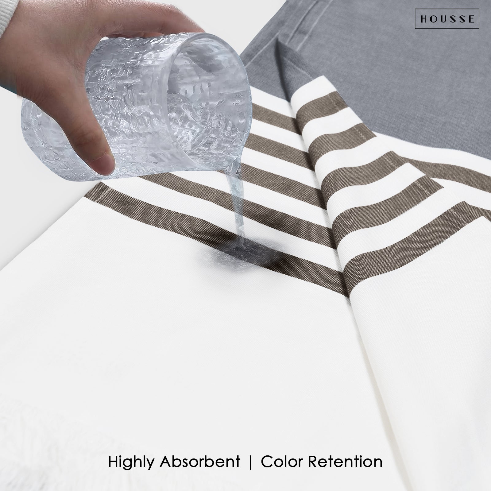 HOUSSE Bold Stripe 100% Bamboo Extra Large Bath Towel | Ultra Soft, Absorbent, Light Weight, & Quick Dry Towel for Bath, Travel, Gym, Beach, Pool, and Yoga | 80 X 160 cms