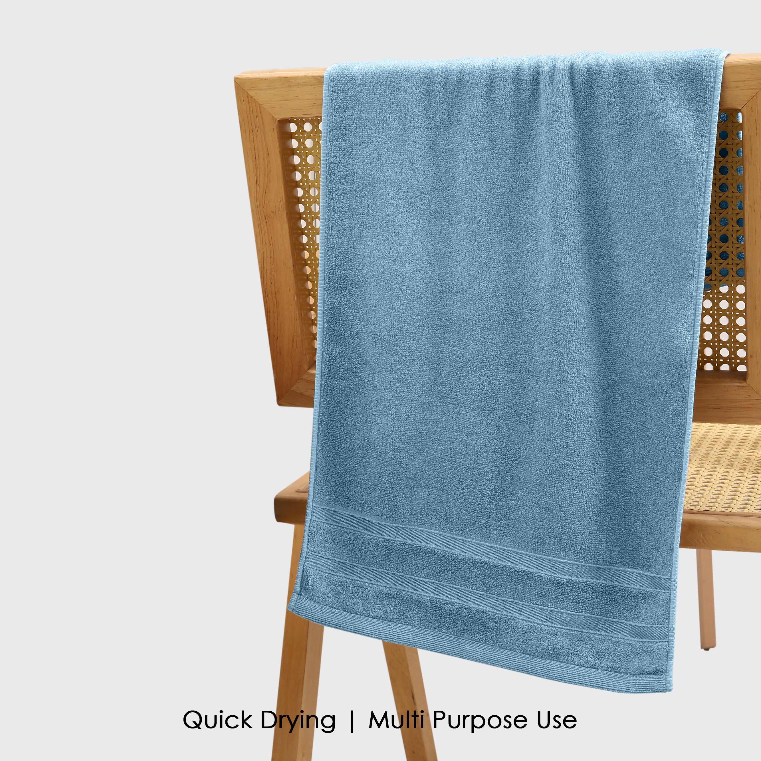 HOUSSE Haven Luxury Bamboo Zero-Twist Hand and Bath Towels – 600 GSM, Ultra-Soft, Eco-Friendly & Highly Absorbent – Organic Bamboo Hotel & Spa Hand Towel Set