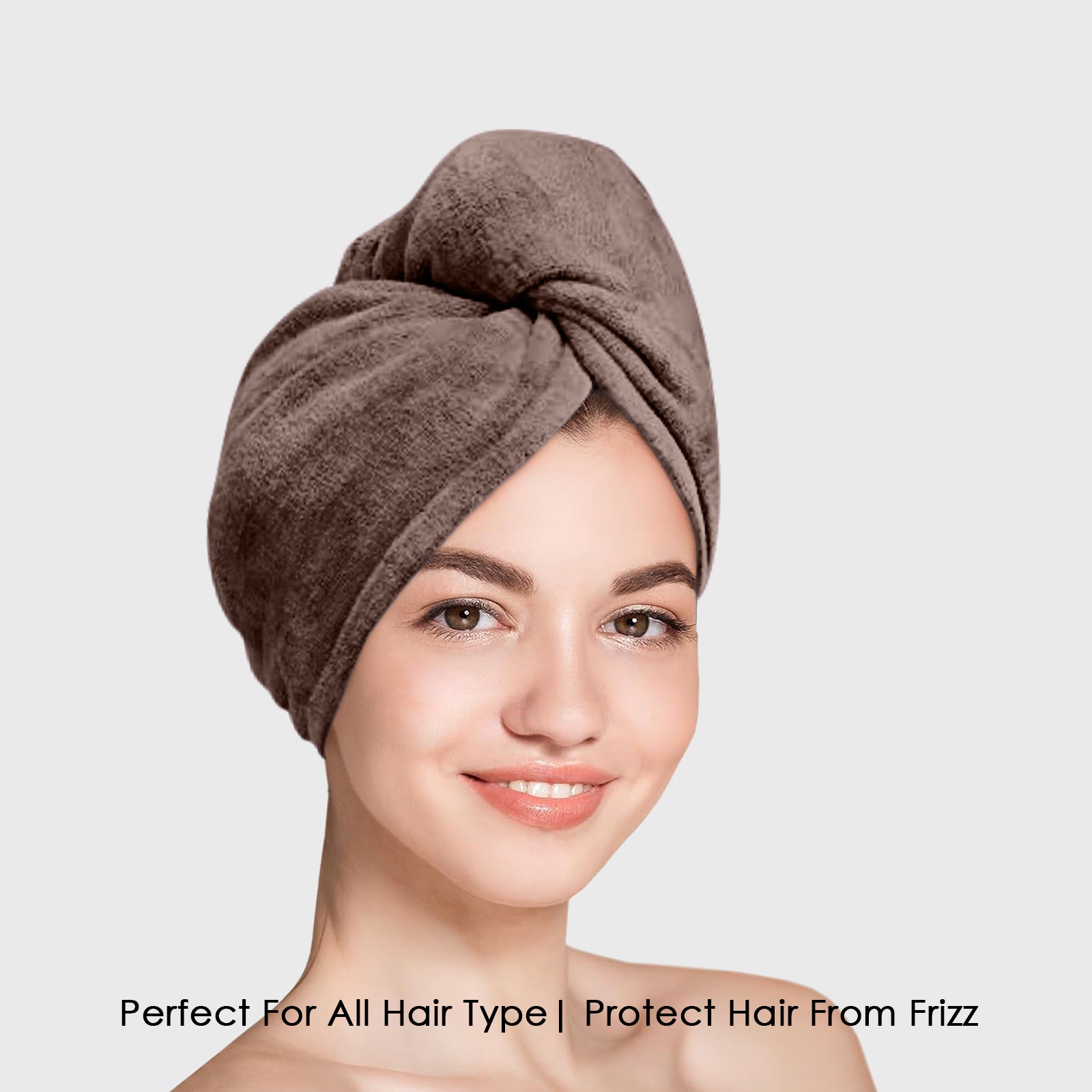 HOUSSE Microfibre Head Towels | 450 GSM High Absorbent Hair Wrap with Adjustable Buttons for Girls | Super Soft & Quick Dry Wrap Towel for Hairs |