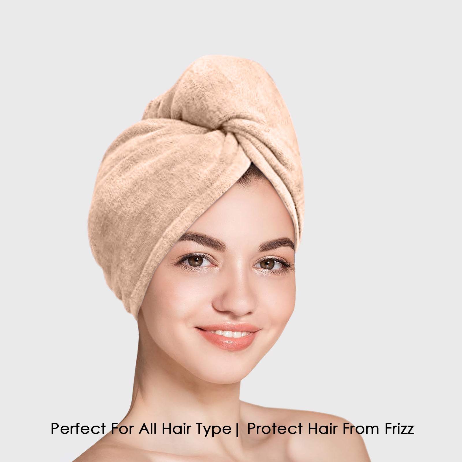 HOUSSE Microfibre Head Towels | 450 GSM High Absorbent Hair Wrap with Adjustable Buttons for Girls | Super Soft & Quick Dry Wrap Towel for Hairs | Pack of 1 | 25x65 cm (Red Plum)