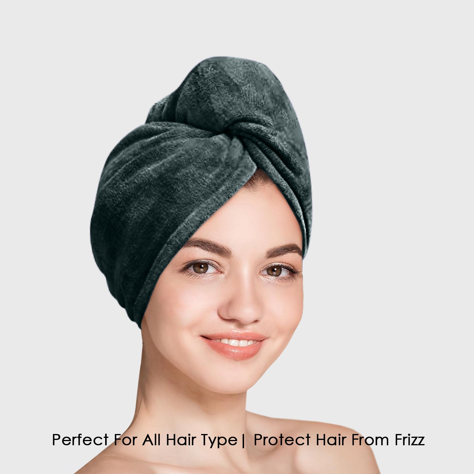 HOUSSE Microfibre Head Towels | 450 GSM High Absorbent Hair Wrap with Adjustable Buttons for Girls | Super Soft & Quick Dry Wrap Towel for Hairs | Pack of 1 | 25x65 cm (Red Plum)