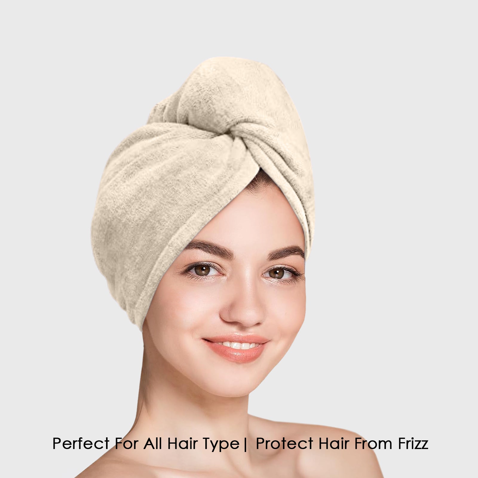 HOUSSE Microfibre Head Towels | 450 GSM High Absorbent Hair Wrap with Adjustable Buttons for Girls | Super Soft & Quick Dry Wrap Towel for Hairs |