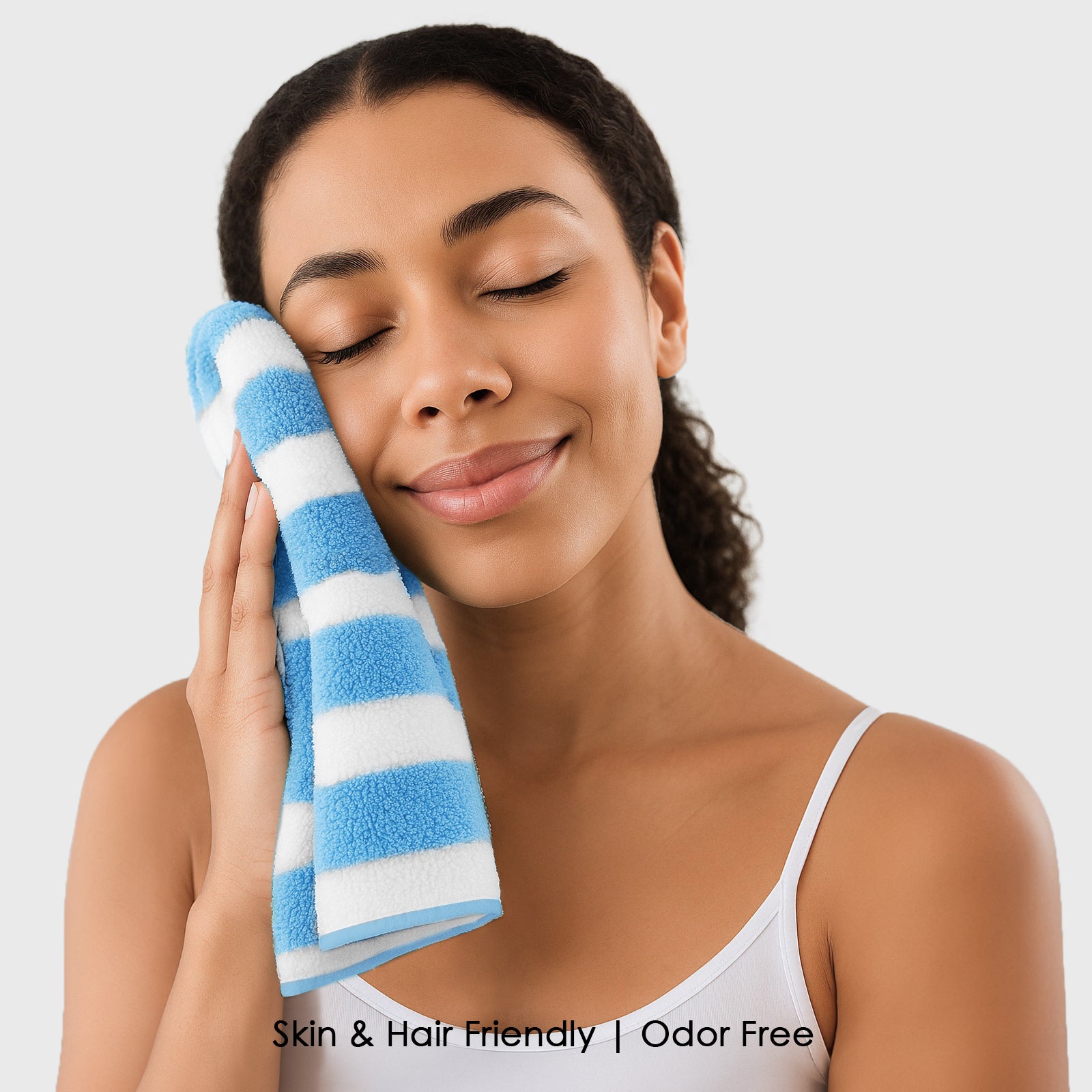 HOUSSE Microfiber Blaze Face Towel for Women & Men | Quick Dry | Ultra Absorbent |Perfect for Bathroom |Sports | Travel | Ideal for Workout | Spa| Beach | Fitness | 360 GSM (Blue, 30x30)