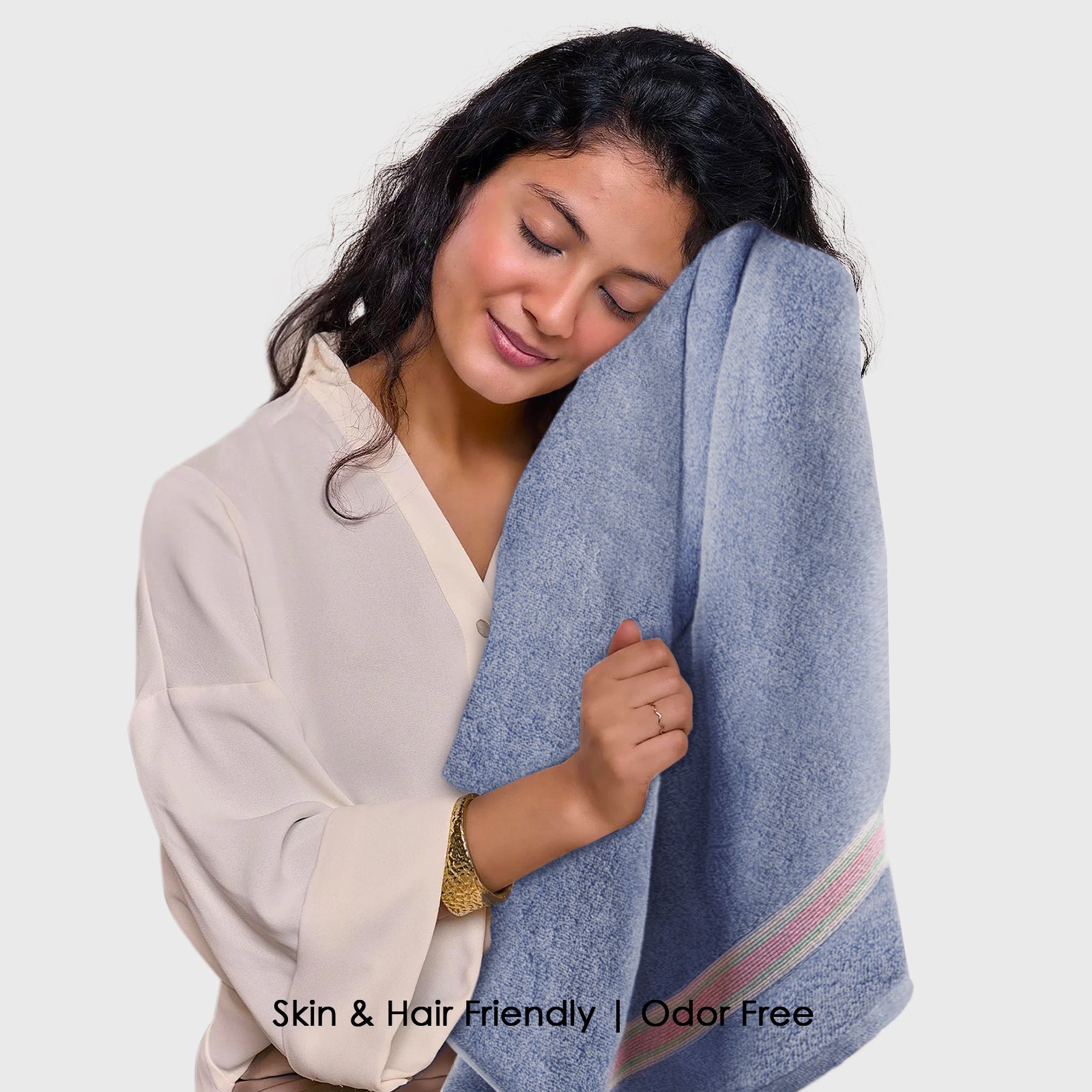 HOUSSE Essentia Bamboo & Cotton Towel Combo Set, 550 GSM – Ultra-Soft, Highly Absorbent & Quick-Drying – Eco-Friendly Luxury Bath, Hand & Face Towels