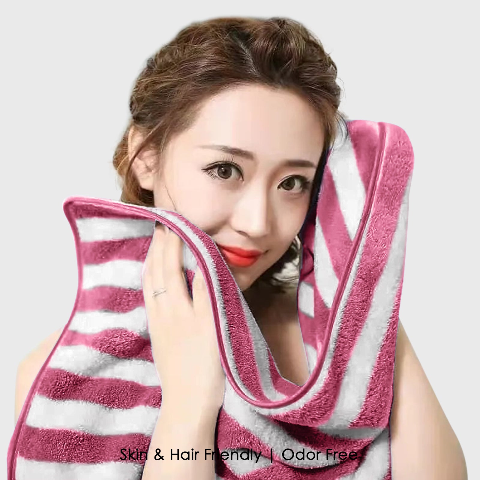 HOUSSE Microfiber Blaze Hand Towel for Women & Men | Quick Dry | Ultra Absorbent |Perfect for Bathroom |Sports | Travel | Ideal for Workout | Spa| Beach | Fitness | 360 GSM (Grey, 40x60)