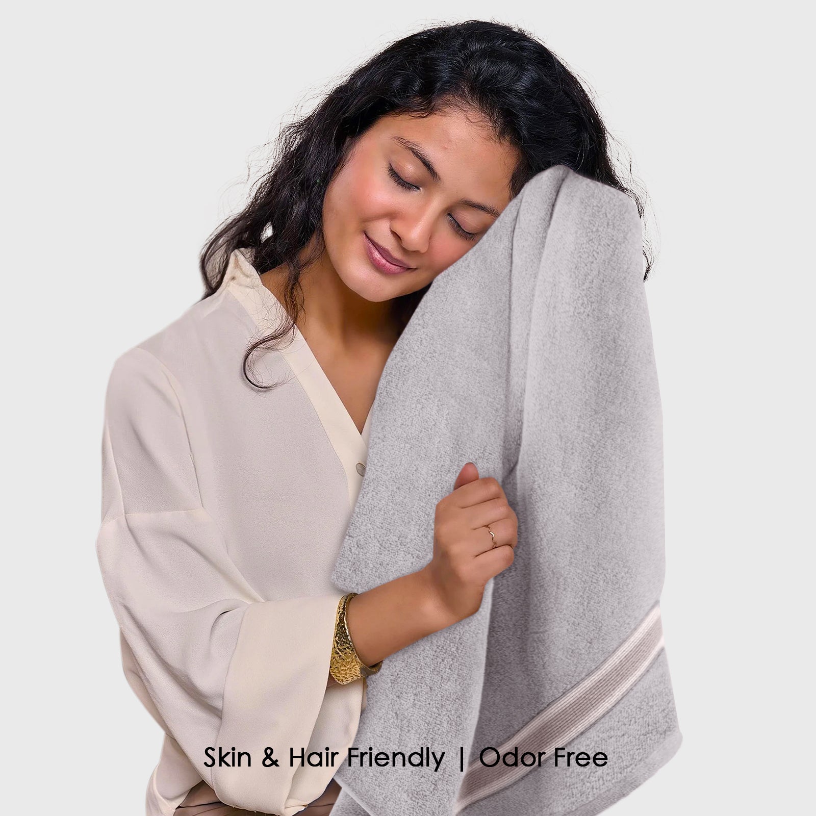 HOUSSE Essentia Bamboo & Cotton Towel Combo Set, 550 GSM – Ultra-Soft, Highly Absorbent & Quick-Drying – Eco-Friendly Luxury Bath, Hand & Face Towels