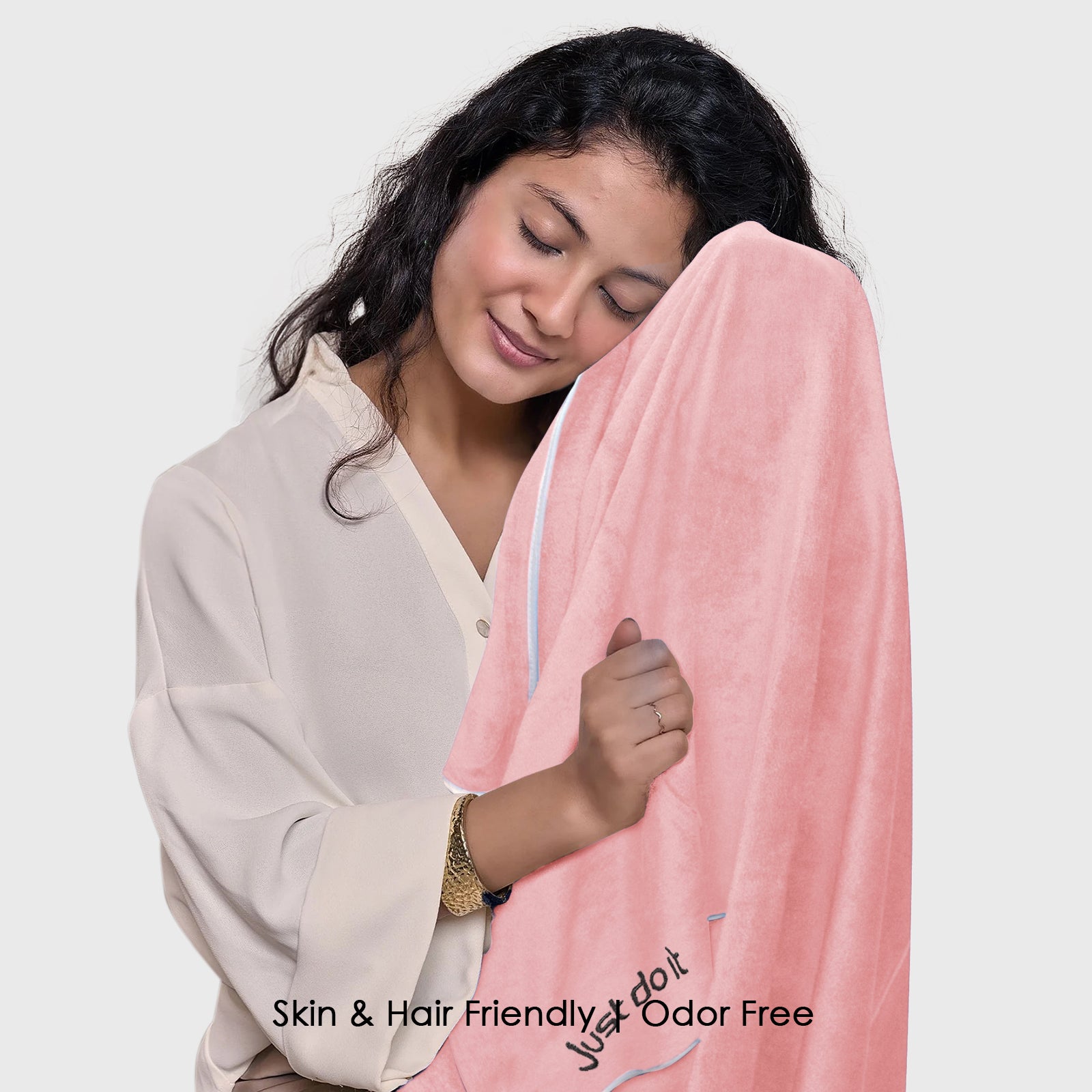 HOUSSE Premium Soft Microfiber Embroidery Bath Towel for Men, Women & Kids, 70x140cm Absorbent Quick-Drying Sweat Towel, 350 GSM Ideal for Gym, Beach, Outdoor