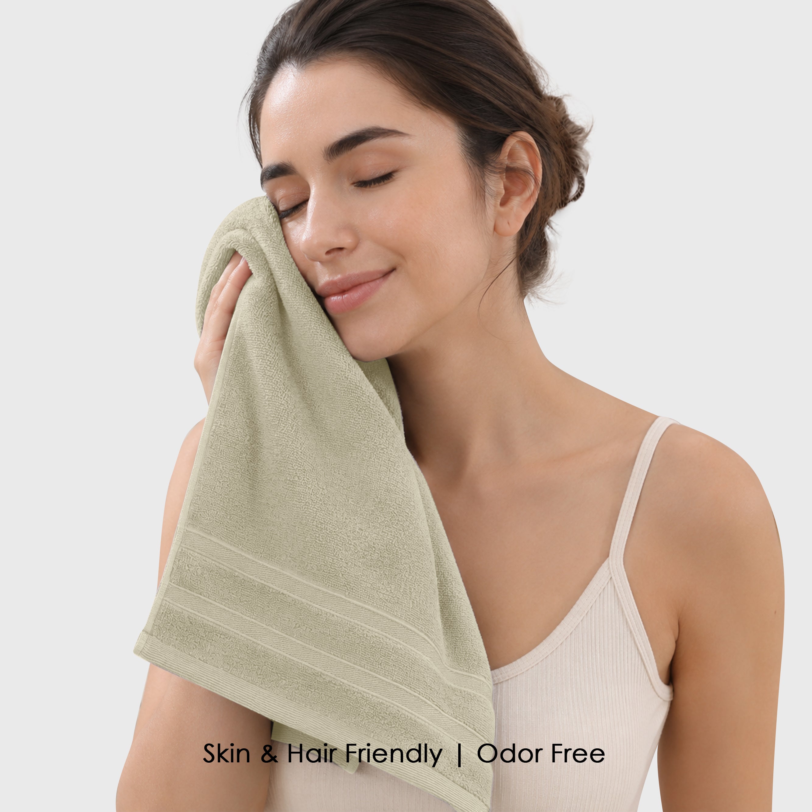 HOUSSE Haven Luxury Bamboo Zero-Twist Hand and Bath Towels – 600 GSM, Ultra-Soft, Eco-Friendly & Highly Absorbent – Organic Bamboo Hotel & Spa Hand Towel Set