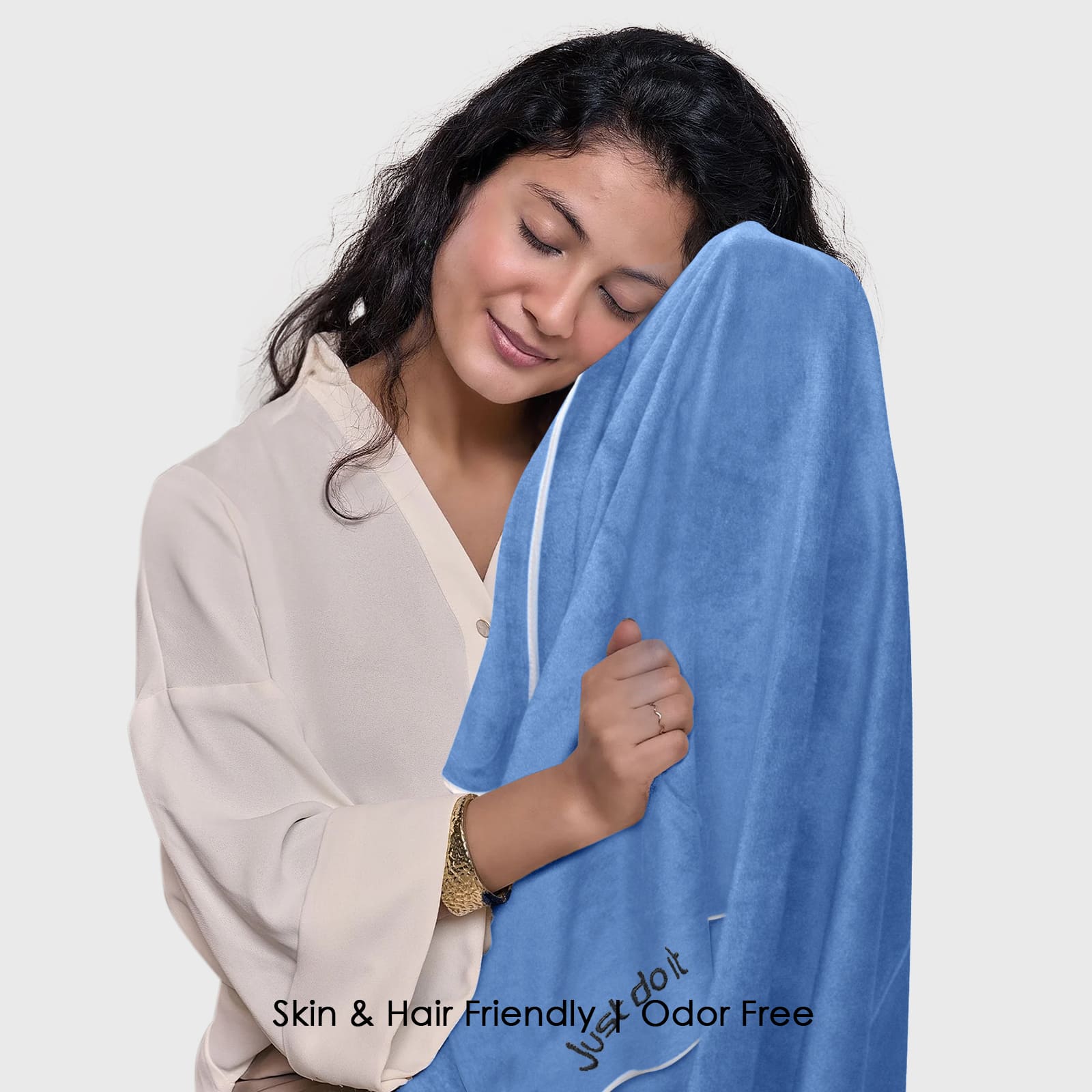 HOUSSE Premium Soft Microfiber Embroidery Bath Towel for Men, Women & Kids, 70x140cm Absorbent Quick-Drying Sweat Towel, 350 GSM Ideal for Gym, Beach, Outdoor