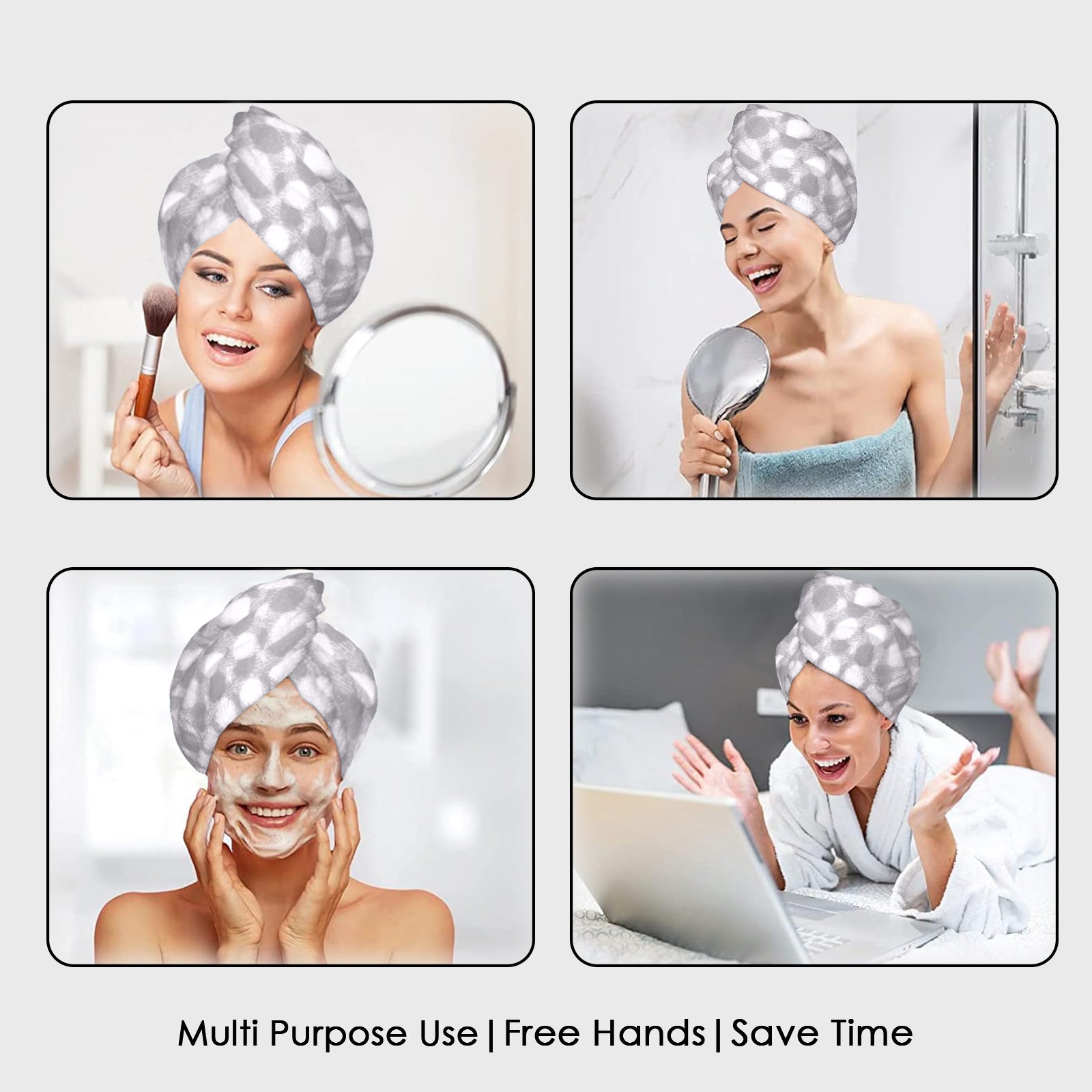 HOUSSE Ember Microfiber Head Towel, Ultra Soft, Absorbent & Hair Wrap