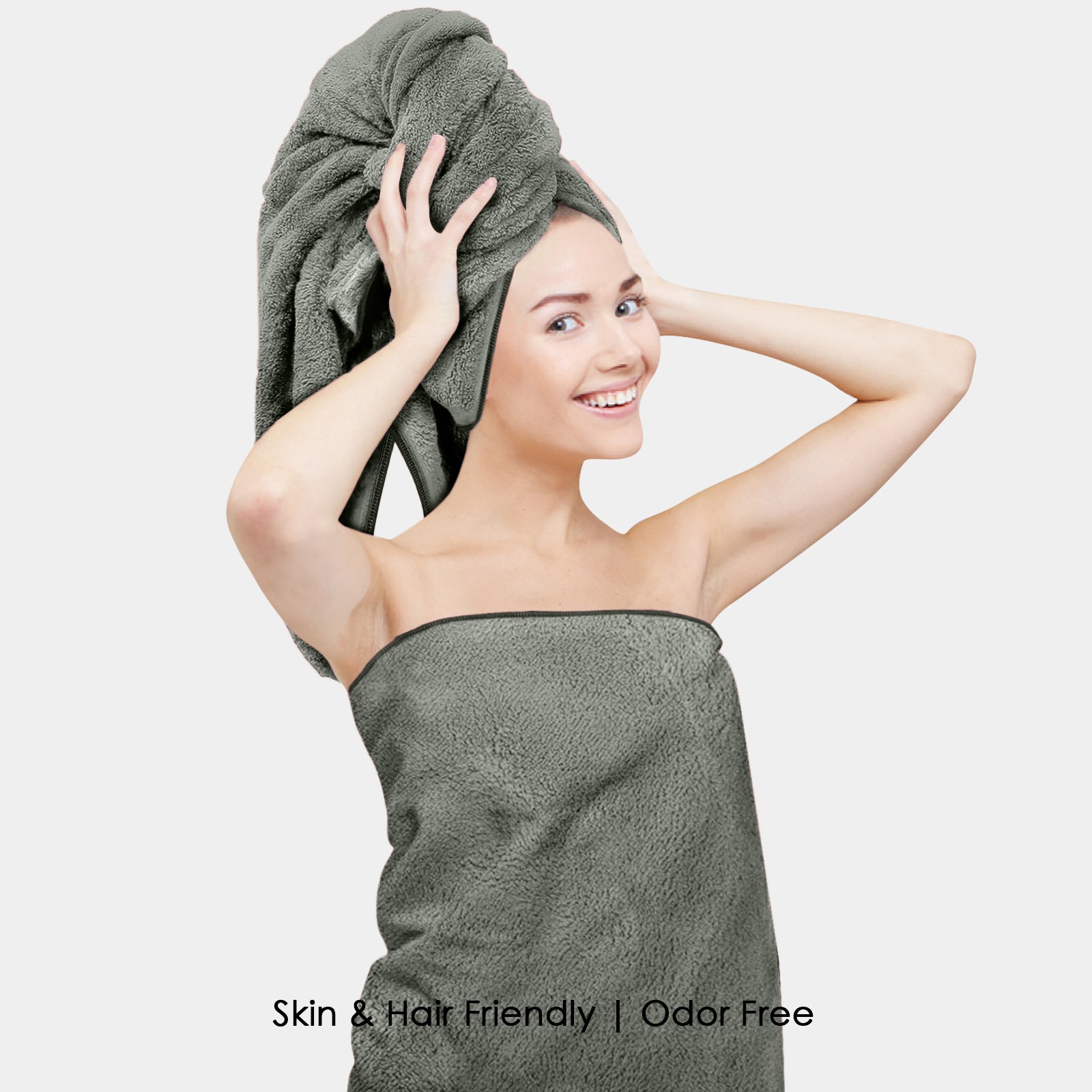 HOUSSE Premium Microfiber Bath Towel - Extra Large 75x150cm Quick Dry Towels for Women Men & Kids | Super Soft Plush 450 GSM | Ultra Absorbent for Home Swimming Sports & Travel
