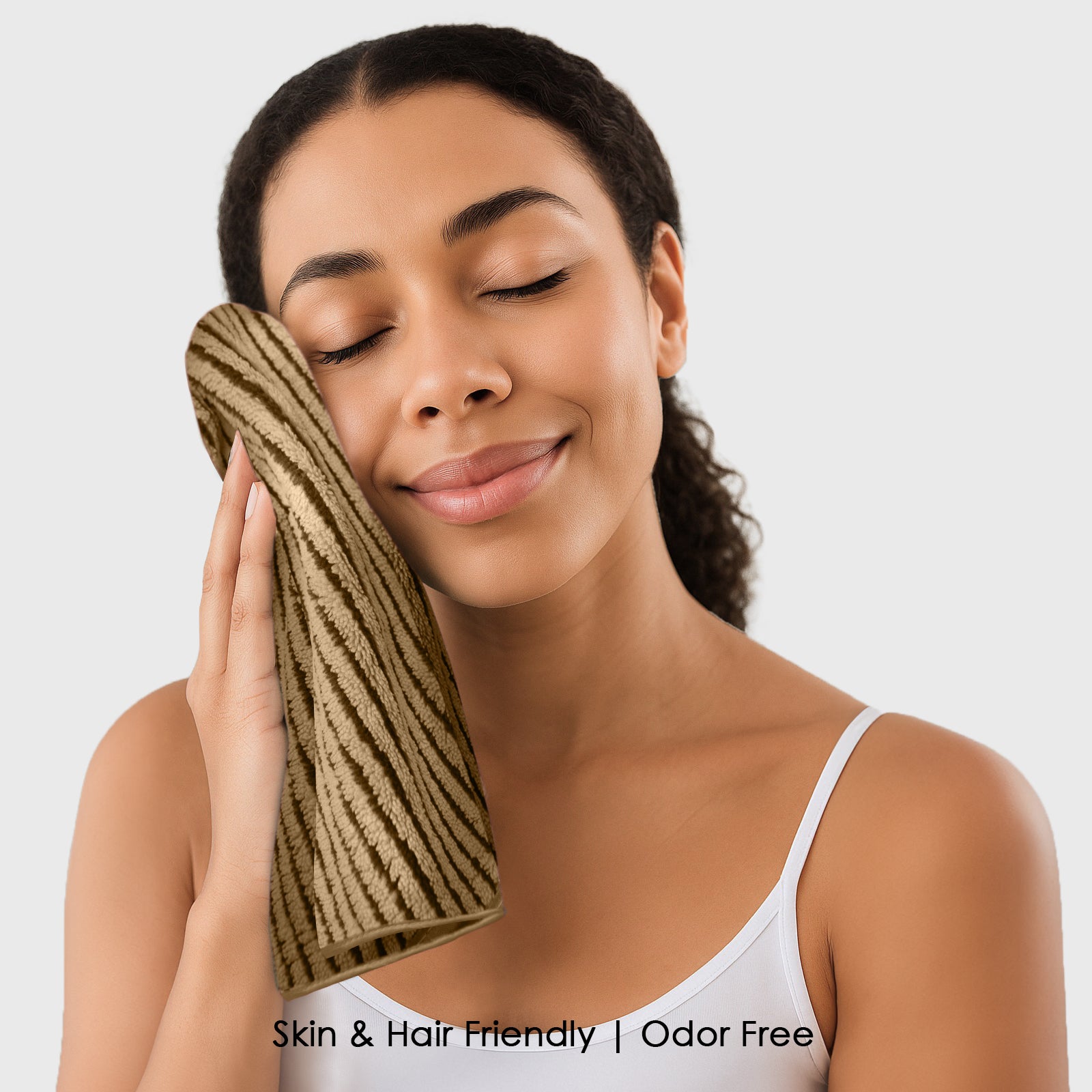 HOUSSE Microfiber Stripes Hand Towels for Women & Men | Ultra Soft | Super Absorbent Towels for Gym, Yoga, Beach Daiily USe |