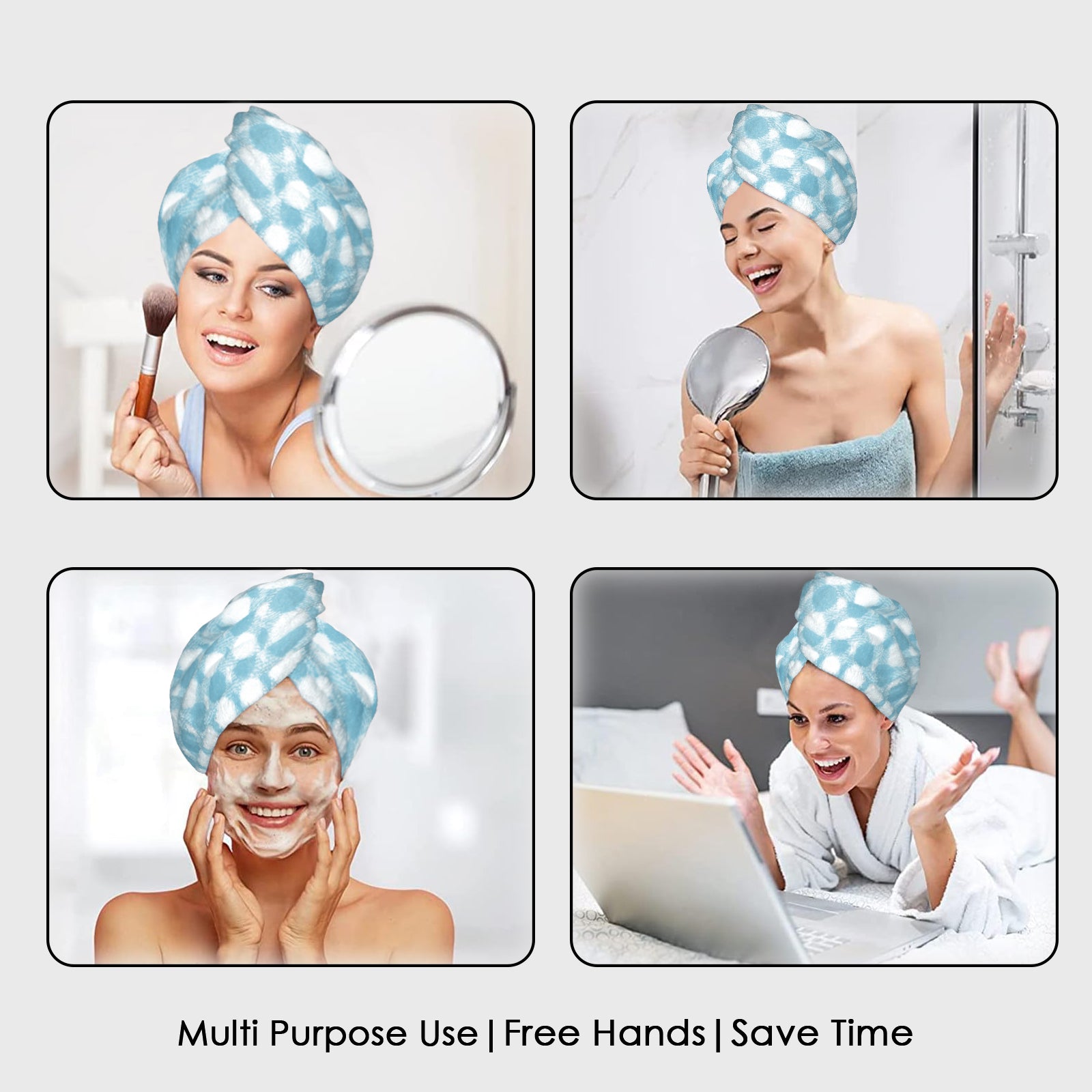 HOUSSE Ember Microfiber Head Towel, Ultra Soft, Absorbent & Hair Wrap