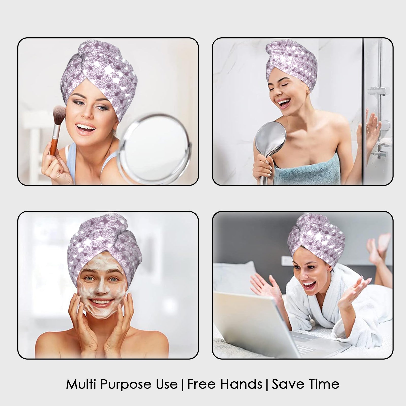 HOUSSE Eden Microfiber Head Towel, Ultra Soft, Absorbent & Hair Wrap