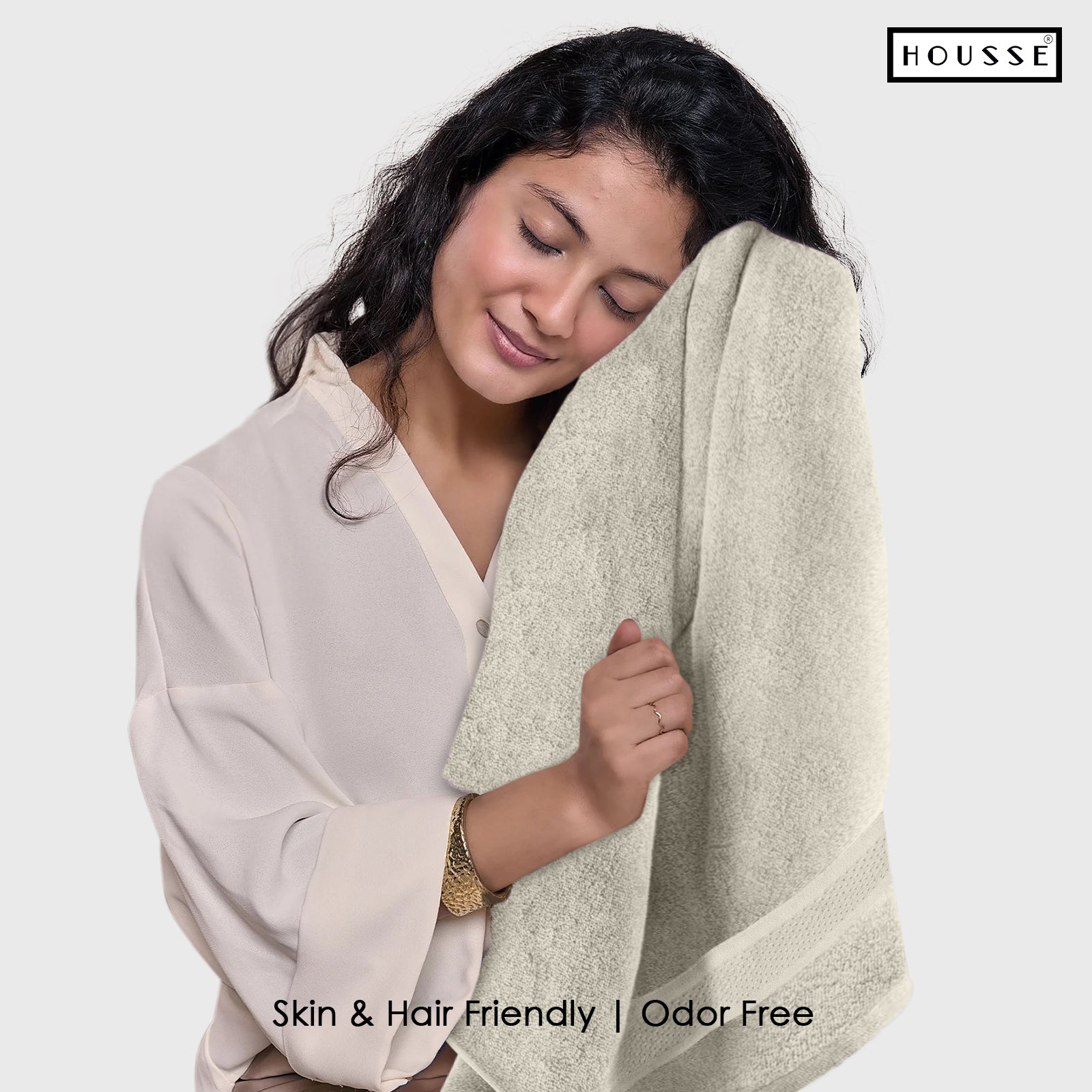 HOUSSE Nexora Cotton Towels | Quick Absorption & Faster Drying Towel | 600 GSM | Cotton Towel for Men/Women | Urban Comfort