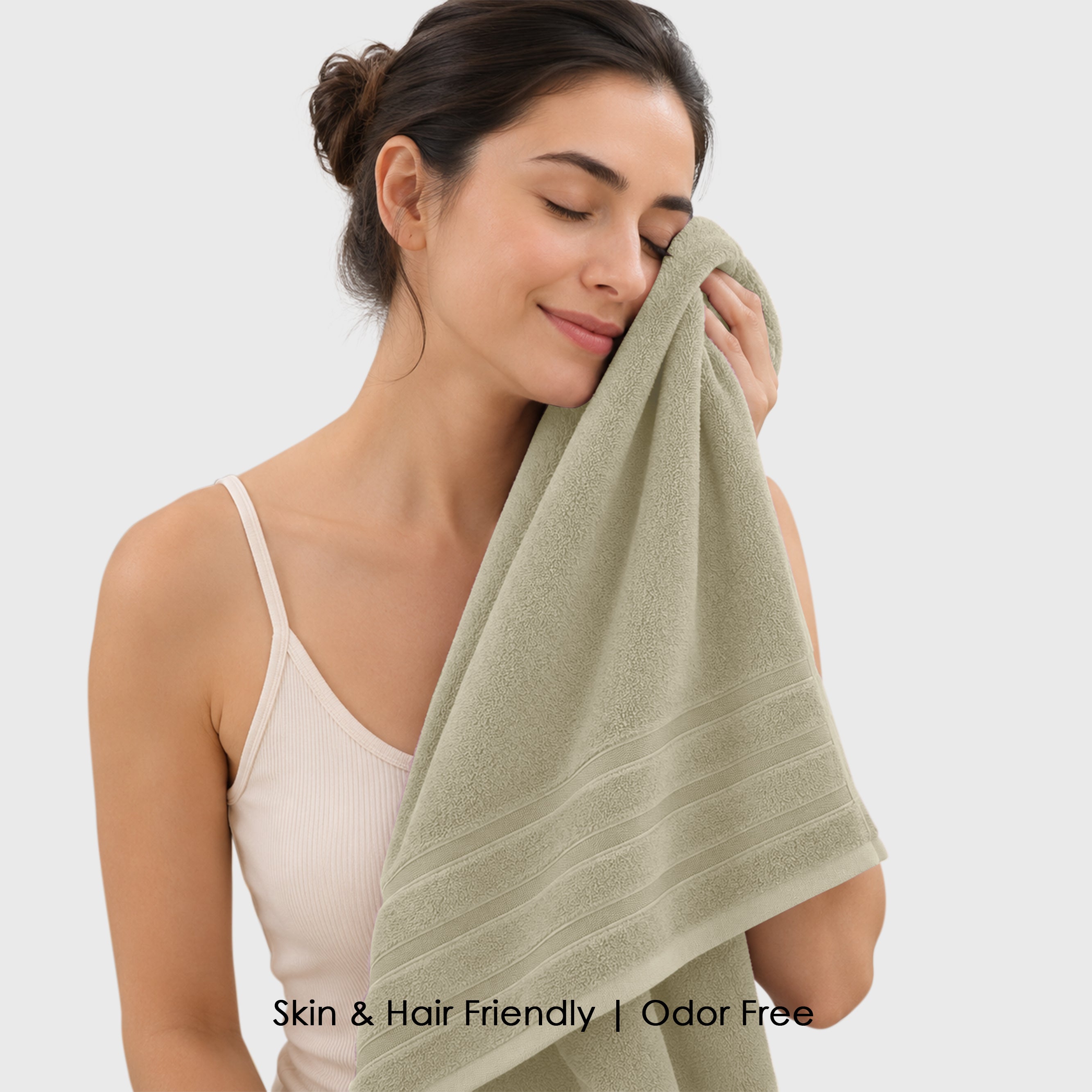 HOUSSE Haven Luxury Bamboo Zero-Twist Hand and Bath Towels – 600 GSM, Ultra-Soft, Eco-Friendly & Highly Absorbent – Organic Bamboo Hotel & Spa Hand Towel Set