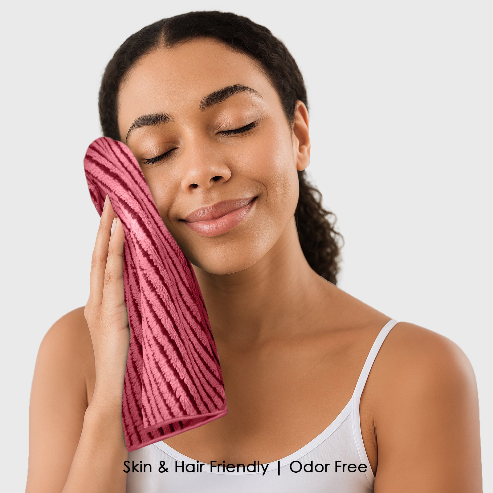 HOUSSE Microfiber Stripes Hand Towels for Women & Men | Ultra Soft | Super Absorbent Towels for Gym, Yoga, Beach Daiily USe |
