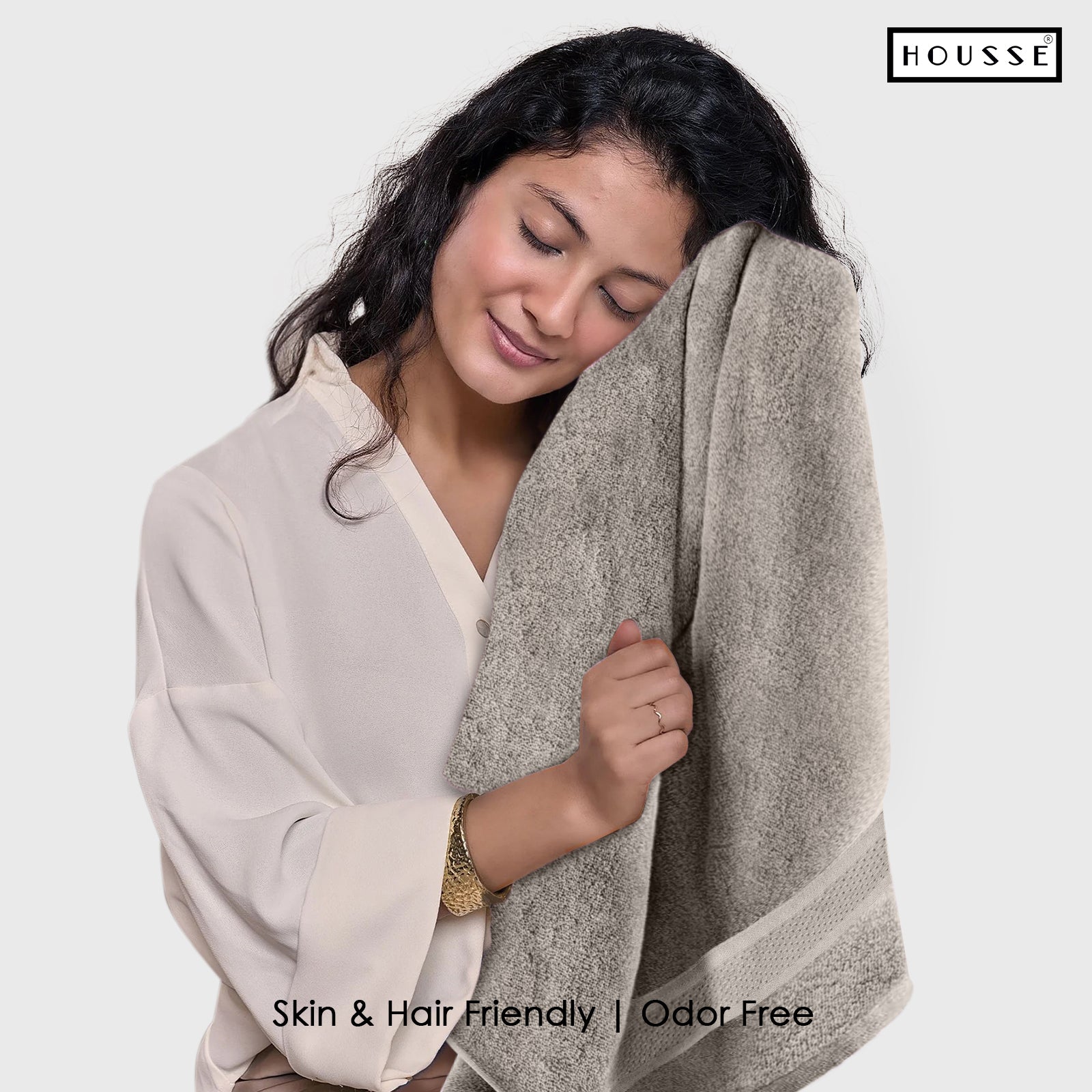 HOUSSE Nexora Cotton Towels | Quick Absorption & Faster Drying Towel | 600 GSM | Cotton Towel for Men/Women | Urban Comfort