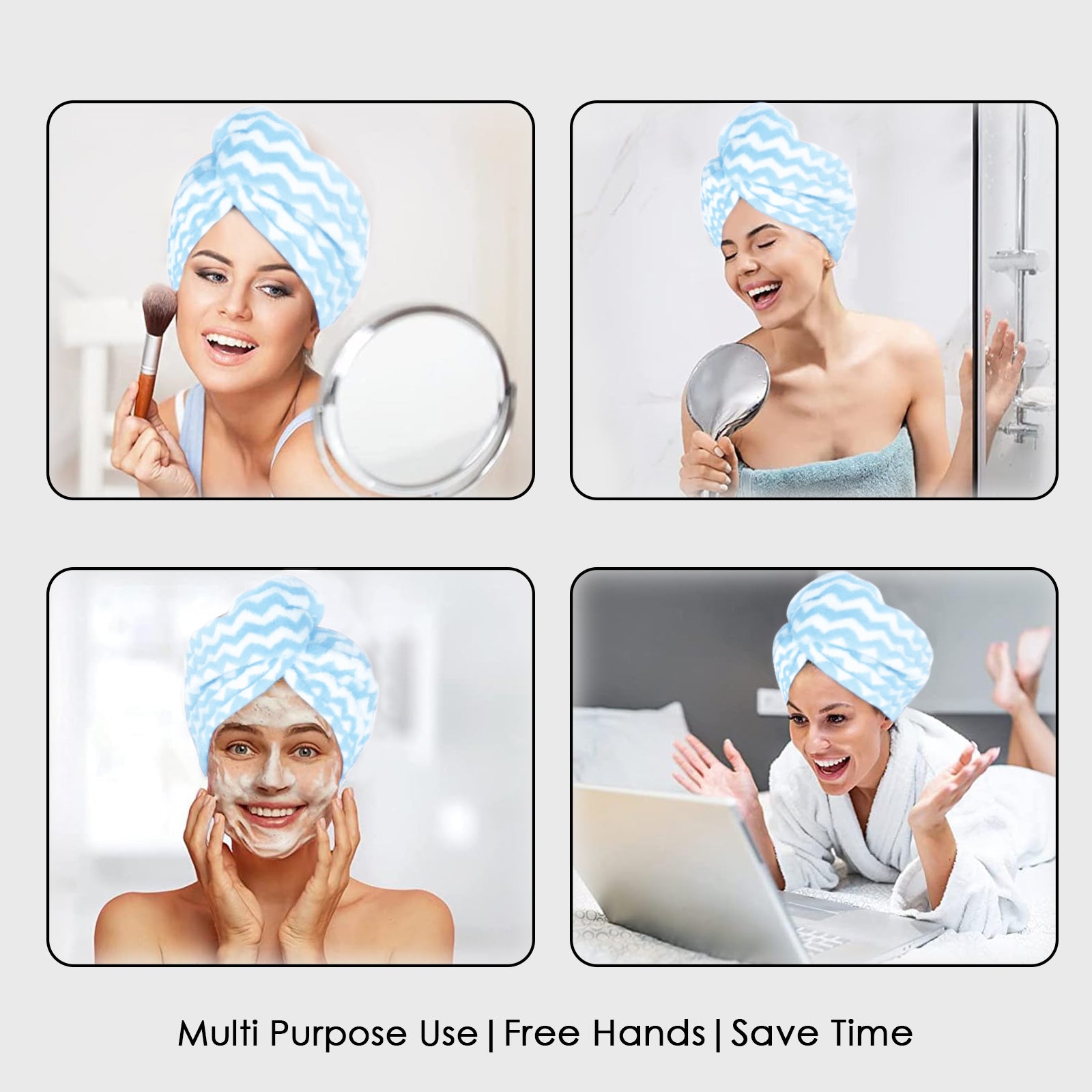 Twix Microfiber Head Wrap Towel – Ultra Soft, Quick Dry & Highly Absorbent