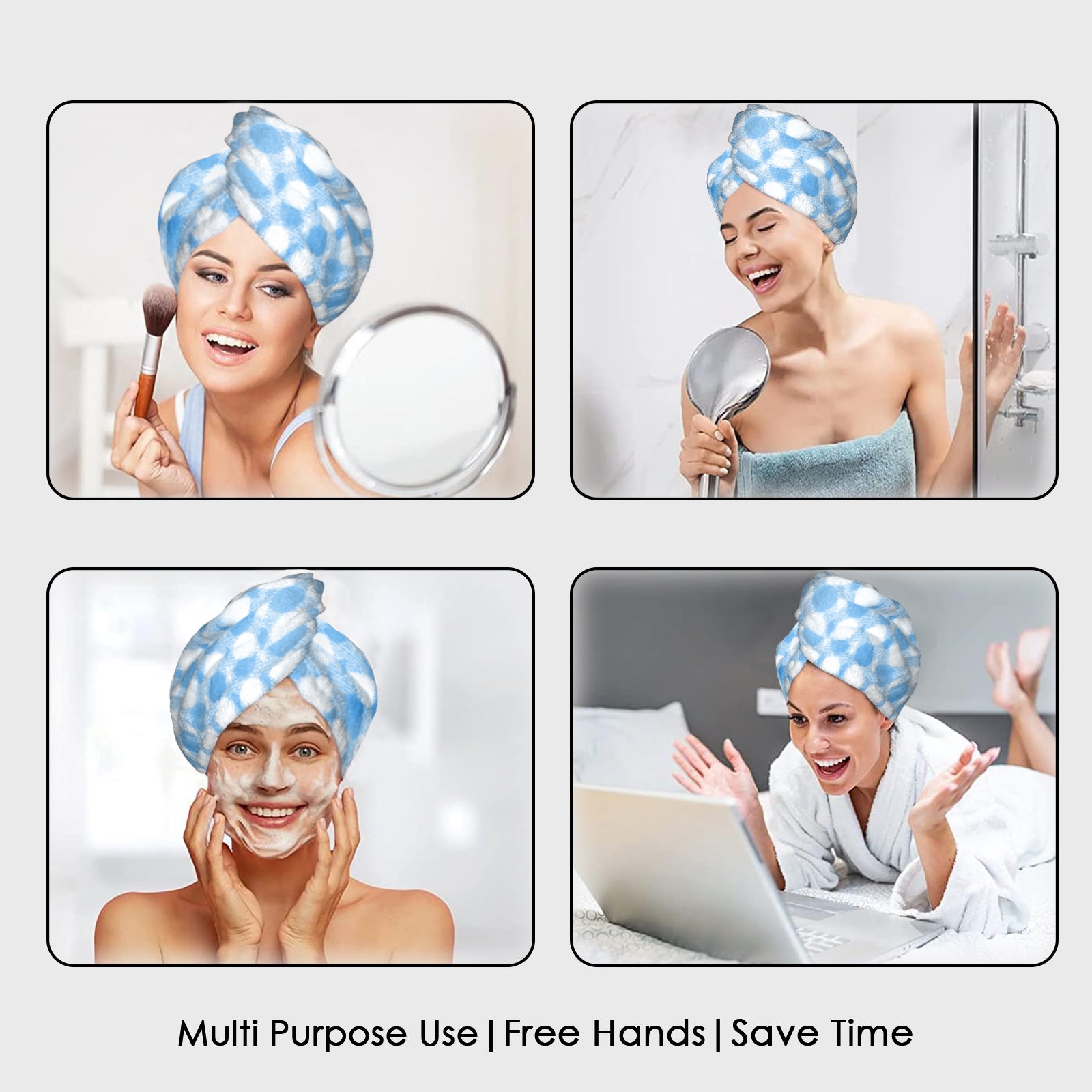 HOUSSE Ember Microfiber Head Towel, Ultra Soft, Absorbent & Hair Wrap