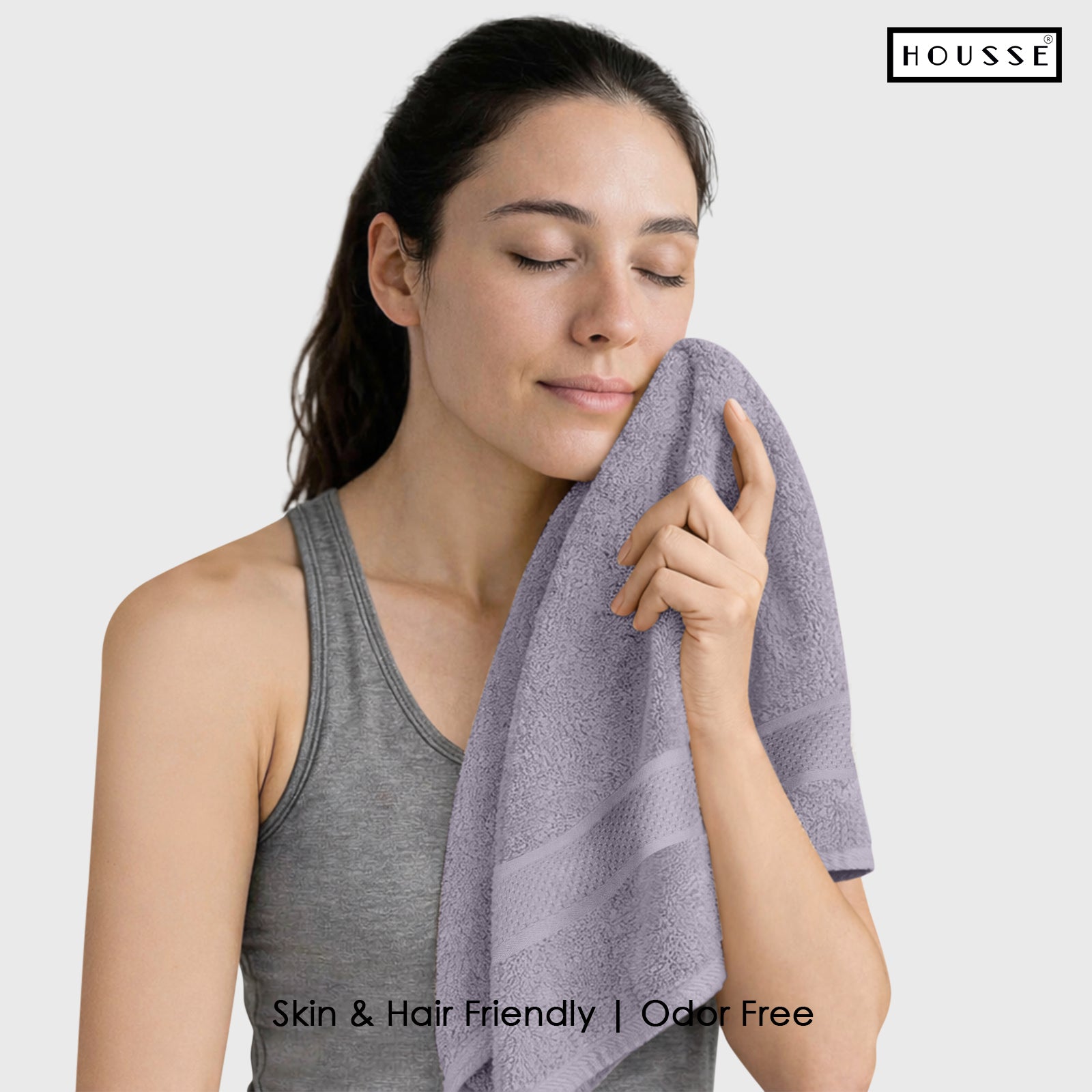 HOUSSE Nexora Cotton Towels | Quick Absorption & Faster Drying Towel | 600 GSM | Cotton Towel for Men/Women | Urban Comfort