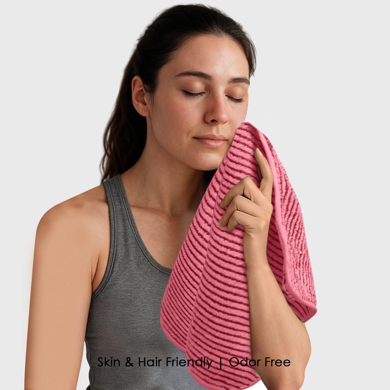 HOUSSE Microfiber Stripes Hand Towels for Women & Men | Ultra Soft | Super Absorbent Towels for Gym, Yoga, Beach Daiily USe |