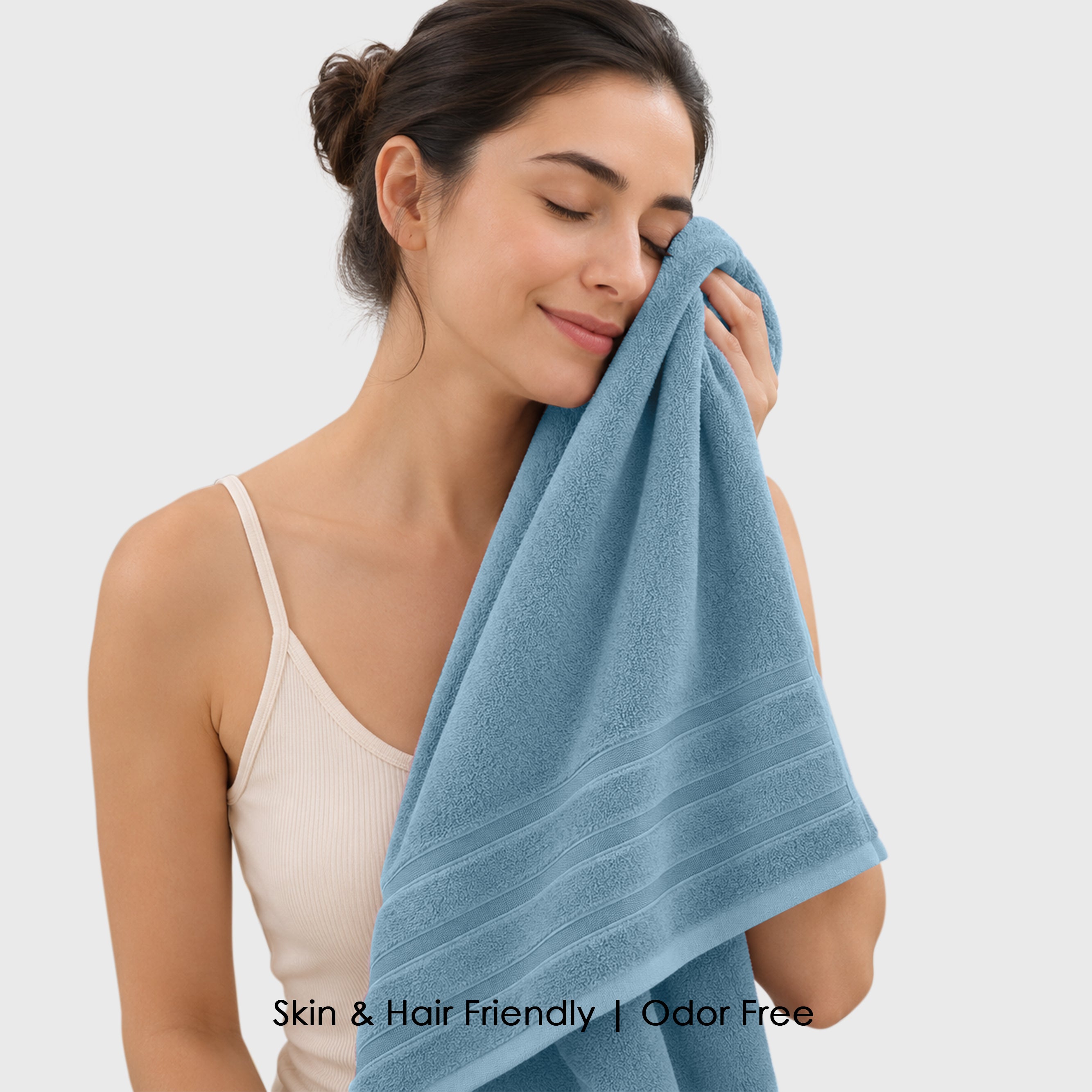 HOUSSE Haven Luxury Bamboo Zero-Twist Hand and Bath Towels – 600 GSM, Ultra-Soft, Eco-Friendly & Highly Absorbent – Organic Bamboo Hotel & Spa Hand Towel Set