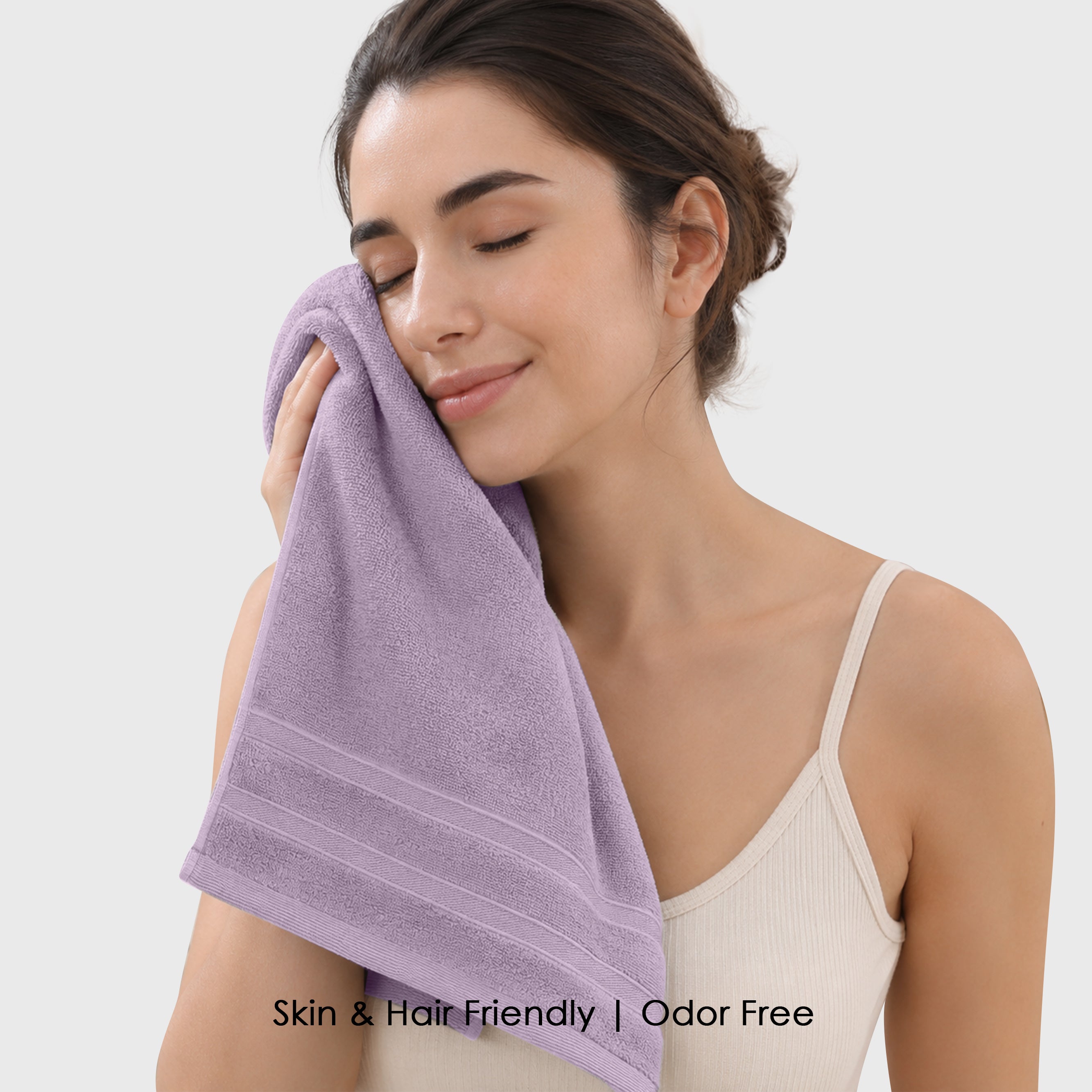 HOUSSE Haven Luxury Bamboo Zero-Twist Hand and Bath Towels – 600 GSM, Ultra-Soft, Eco-Friendly & Highly Absorbent – Organic Bamboo Hotel & Spa Hand Towel Set