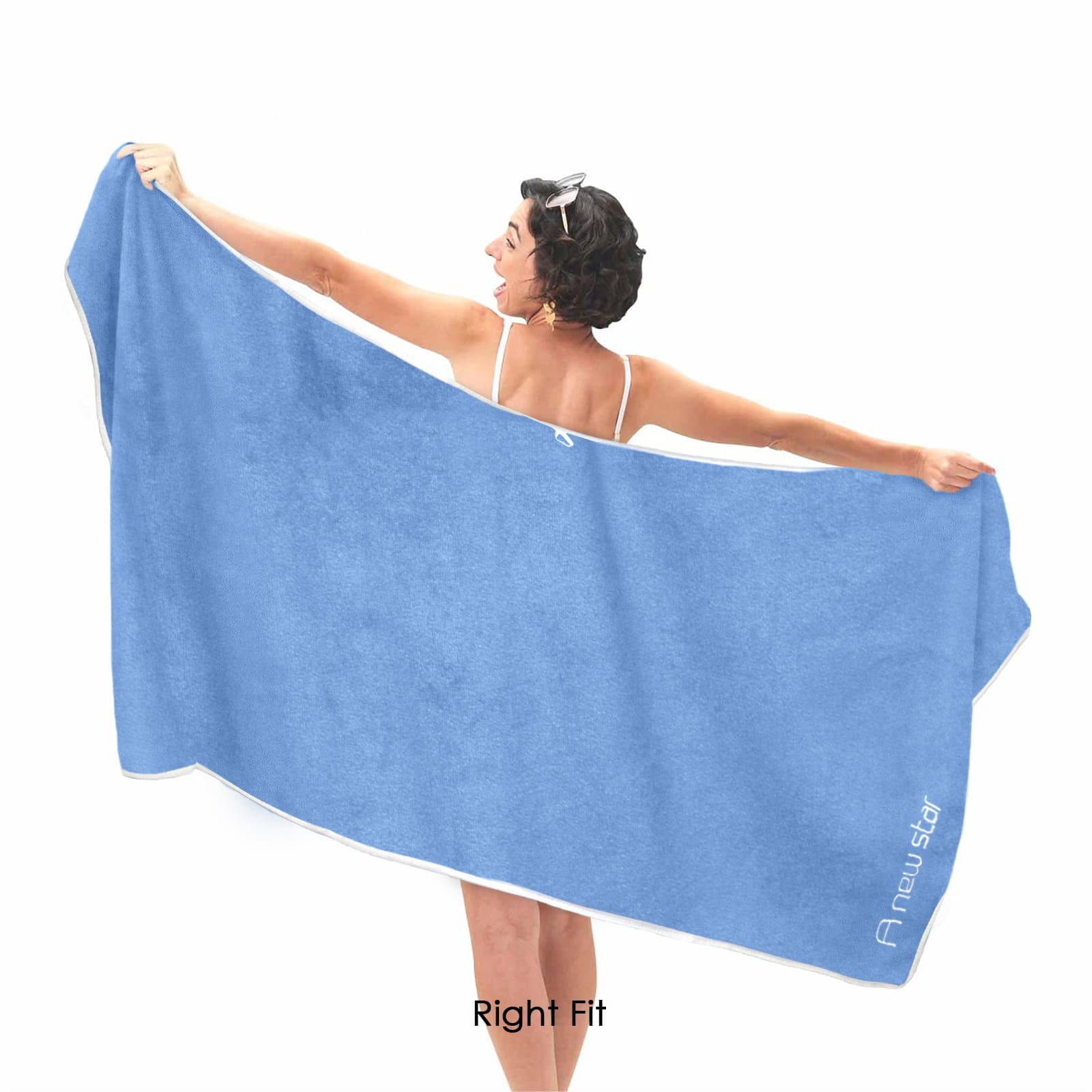 HOUSSE Premium Soft Microfiber Embroidery Bath Towel for Men, Women & Kids, 70x140cm Absorbent Quick-Drying Sweat Towel, 350 GSM Ideal for Gym, Beach, Outdoor