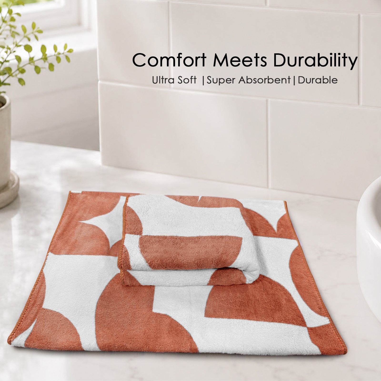 Dual Tone 480 GSM Reversible Microfiber Towel Set