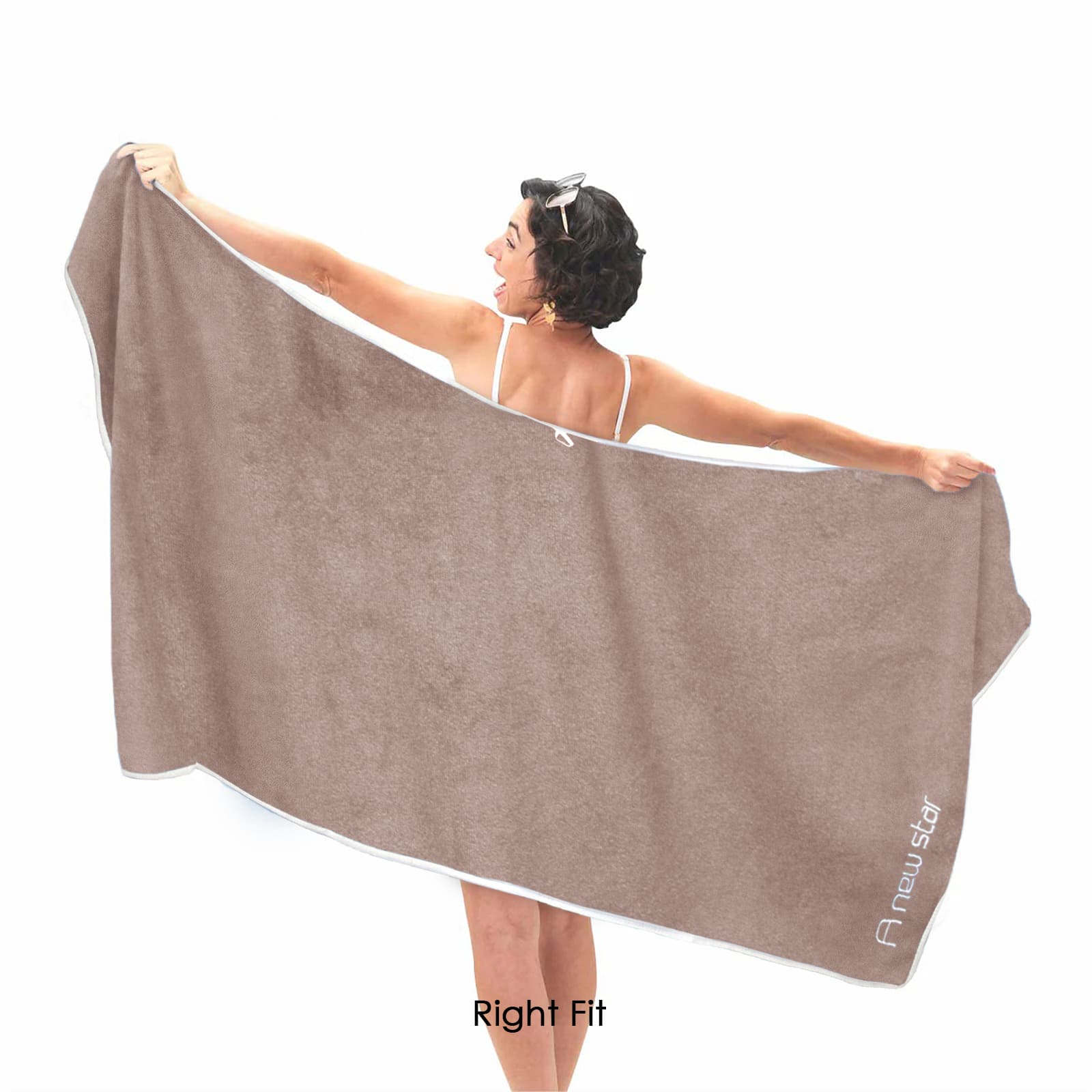 HOUSSE Premium Soft Microfiber Embroidery Bath Towel for Men, Women & Kids, 70x140cm Absorbent Quick-Drying Sweat Towel, 350 GSM Ideal for Gym, Beach, Outdoor