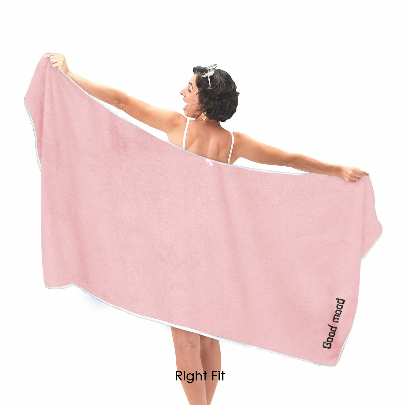 HOUSSE Premium Soft Microfiber Embroidery Bath Towel for Men, Women & Kids, 70x140cm Absorbent Quick-Drying Sweat Towel, 350 GSM Ideal for Gym, Beach, Outdoor