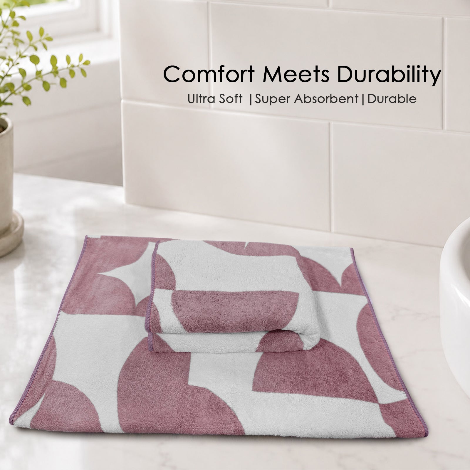 Dual Tone 480 GSM Reversible Microfiber Towel Set