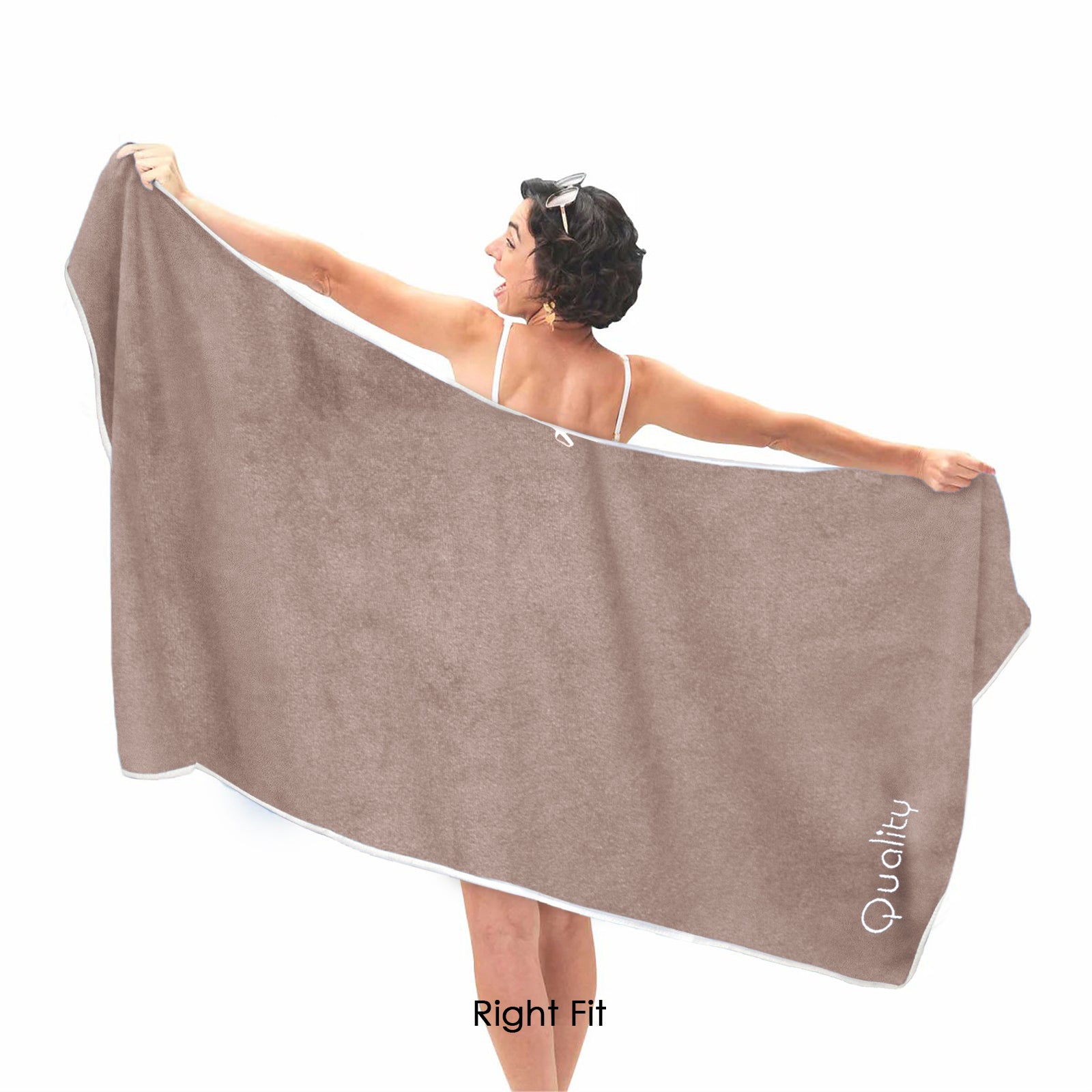 HOUSSE Premium Soft Microfiber Embroidery Bath Towel for Men, Women & Kids, 70x140cm Absorbent Quick-Drying Sweat Towel, 350 GSM Ideal for Gym, Beach, Outdoor