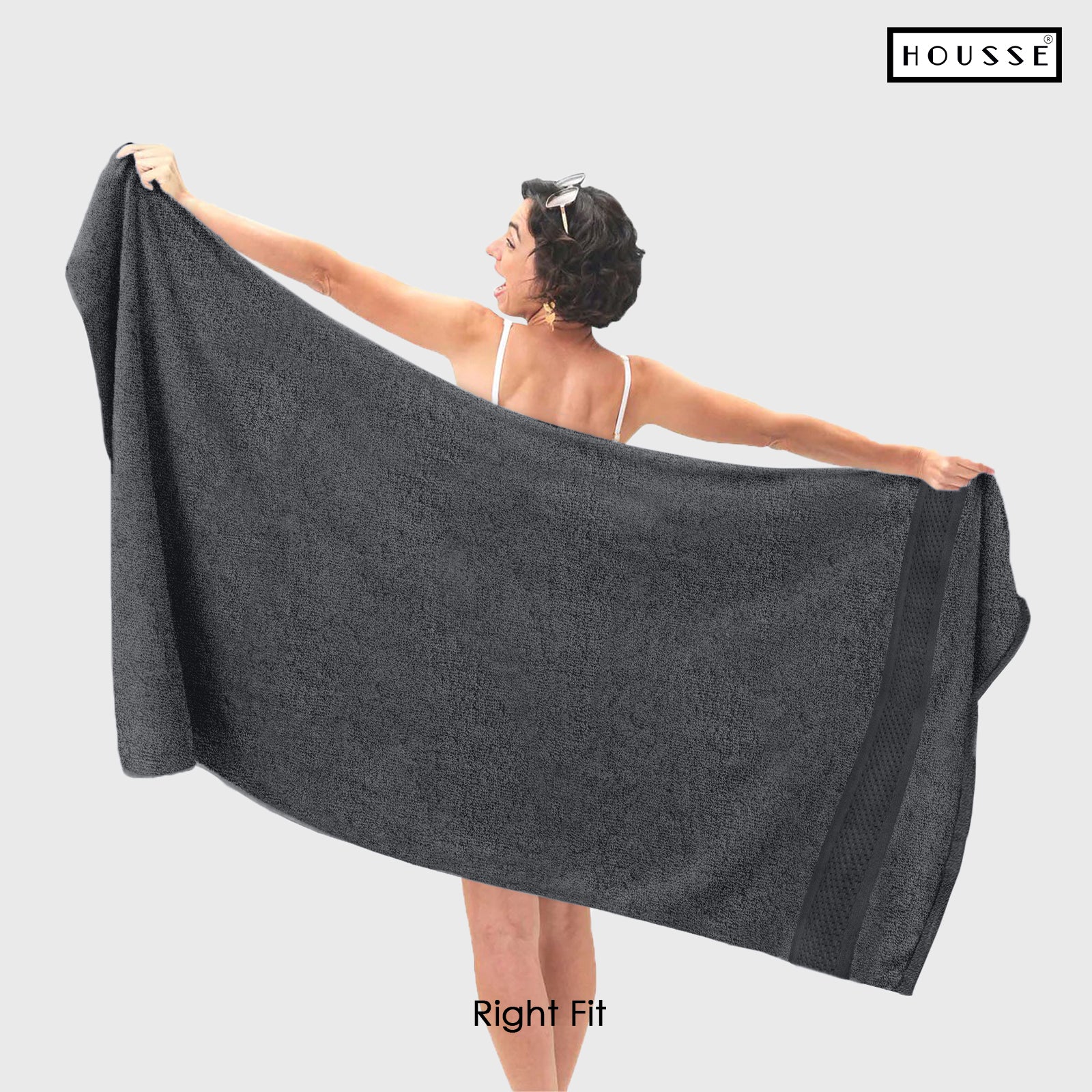 HOUSSE Nexora Cotton Towels | Quick Absorption & Faster Drying Towel | 600 GSM | Cotton Towel for Men/Women | Urban Comfort