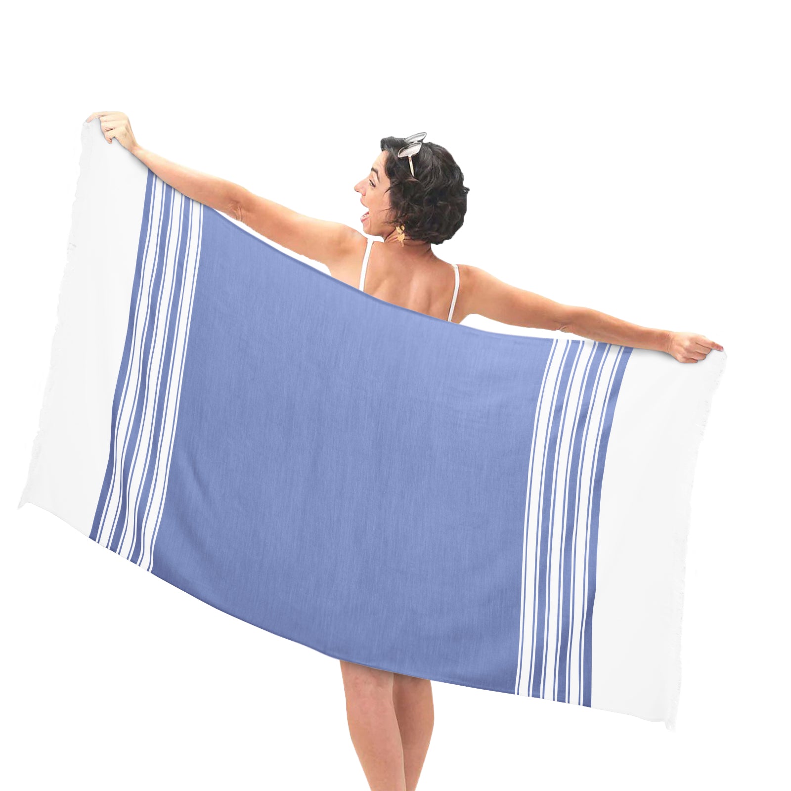 HOUSSE Bold Stripe 100% Bamboo Extra Large Bath Towel | Ultra Soft, Absorbent, Light Weight, & Quick Dry Towel for Bath, Travel, Gym, Beach, Pool, and Yoga | 80 X 160 cms