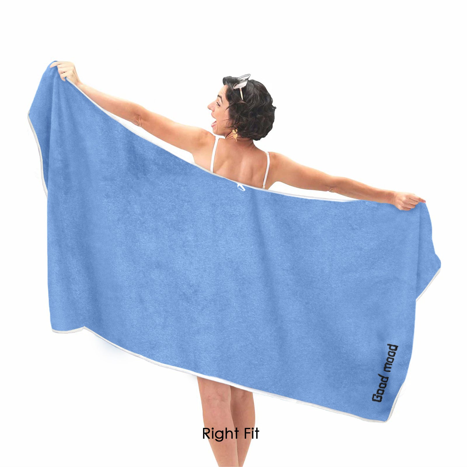 HOUSSE Premium Soft Microfiber Embroidery Bath Towel for Men, Women & Kids, 70x140cm Absorbent Quick-Drying Sweat Towel, 350 GSM Ideal for Gym, Beach, Outdoor