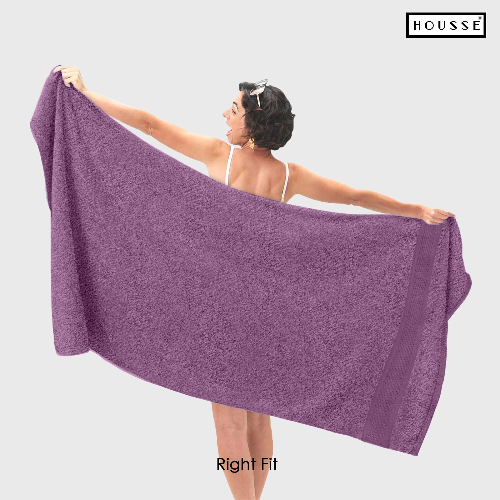 HOUSSE Nexora Cotton Towels | Quick Absorption & Faster Drying Towel | 600 GSM | Cotton Towel for Men/Women | Urban Comfort