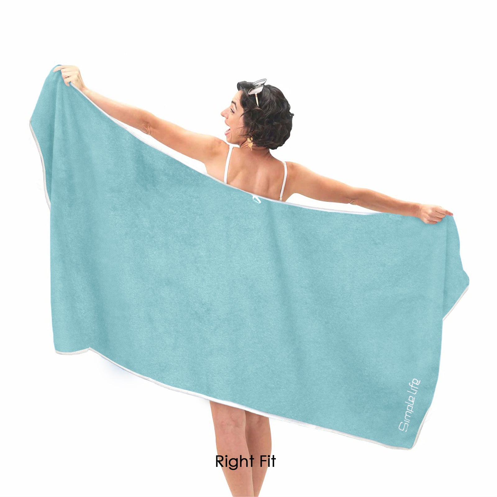 HOUSSE Premium Soft Microfiber Embroidery Bath Towel for Men, Women & Kids, 70x140cm Absorbent Quick-Drying Sweat Towel, 350 GSM Ideal for Gym, Beach, Outdoor