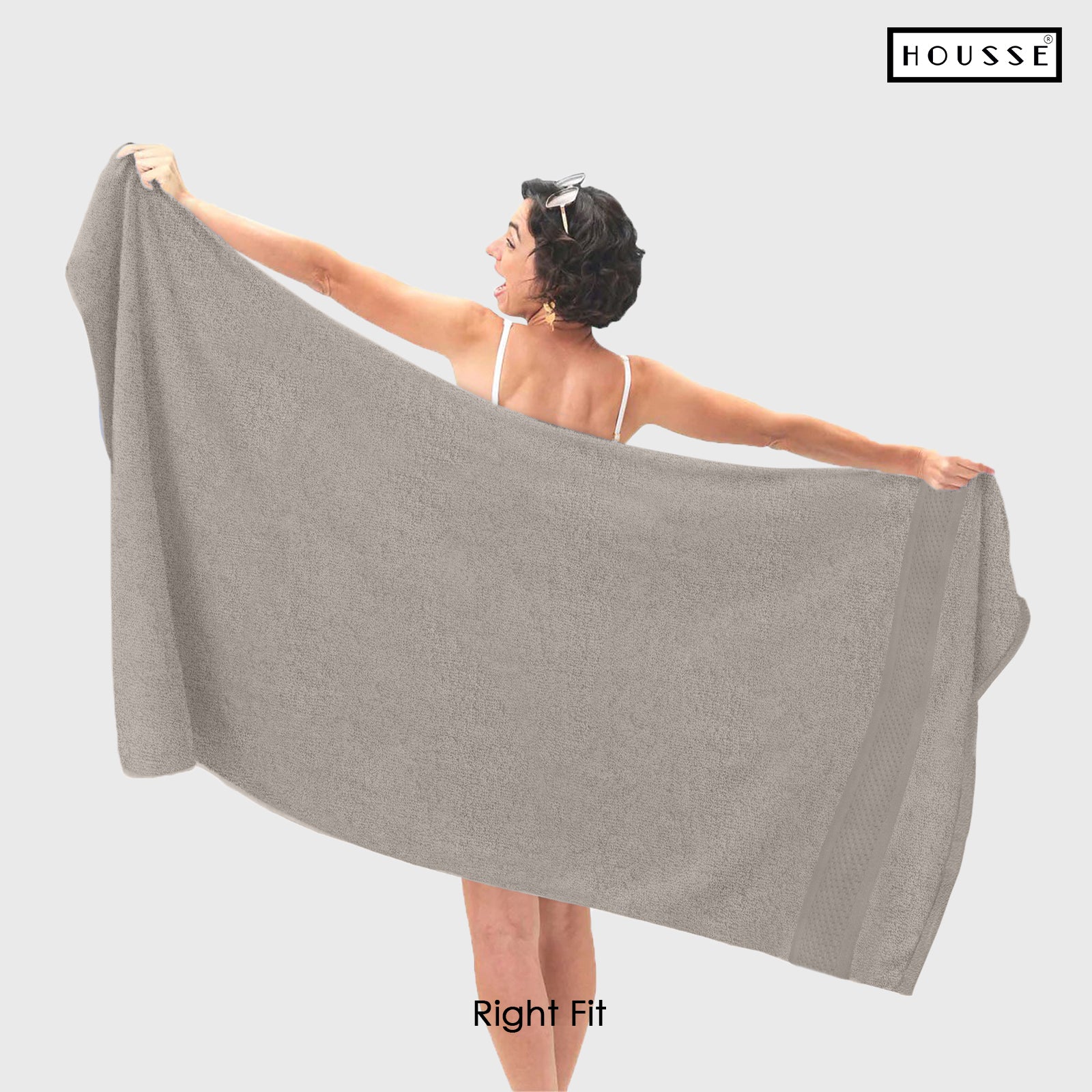 HOUSSE Nexora Cotton Towels | Quick Absorption & Faster Drying Towel | 600 GSM | Cotton Towel for Men/Women | Urban Comfort