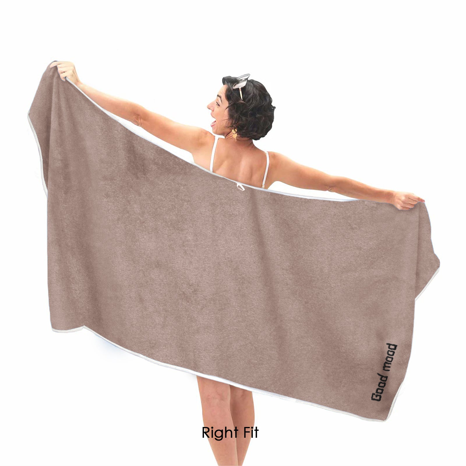 HOUSSE Premium Soft Microfiber Embroidery Bath Towel for Men, Women & Kids, 70x140cm Absorbent Quick-Drying Sweat Towel, 350 GSM Ideal for Gym, Beach, Outdoor