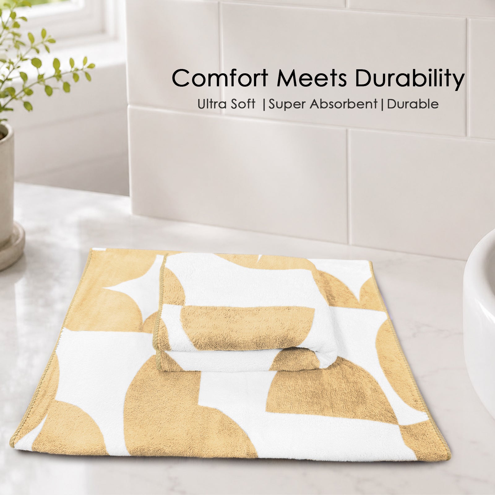 Dual Tone 480 GSM Reversible Microfiber Towel Set