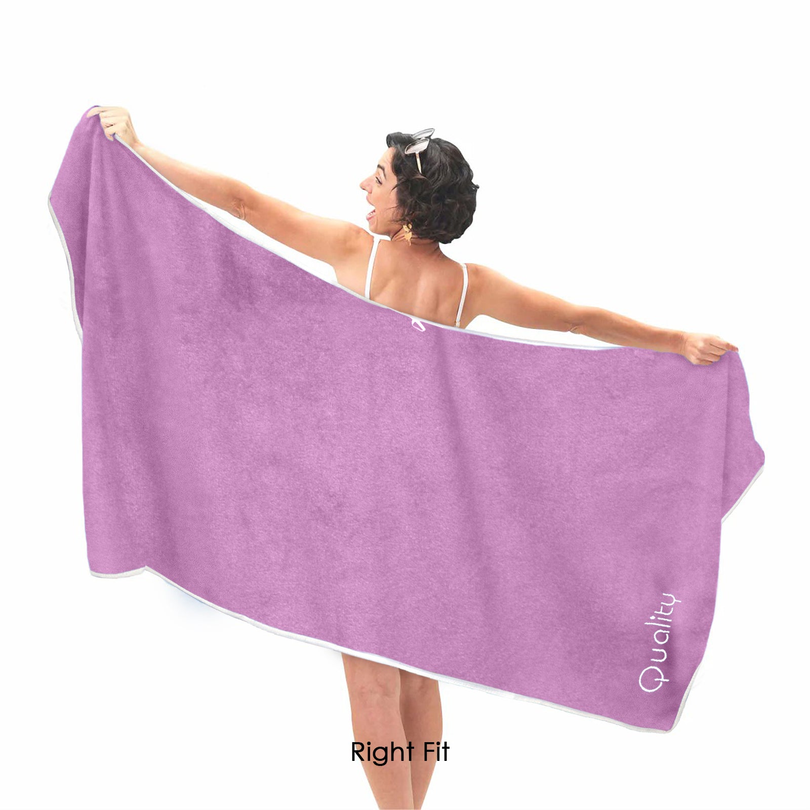 HOUSSE Premium Soft Microfiber Embroidery Bath Towel for Men, Women & Kids, 70x140cm Absorbent Quick-Drying Sweat Towel, 350 GSM Ideal for Gym, Beach, Outdoor
