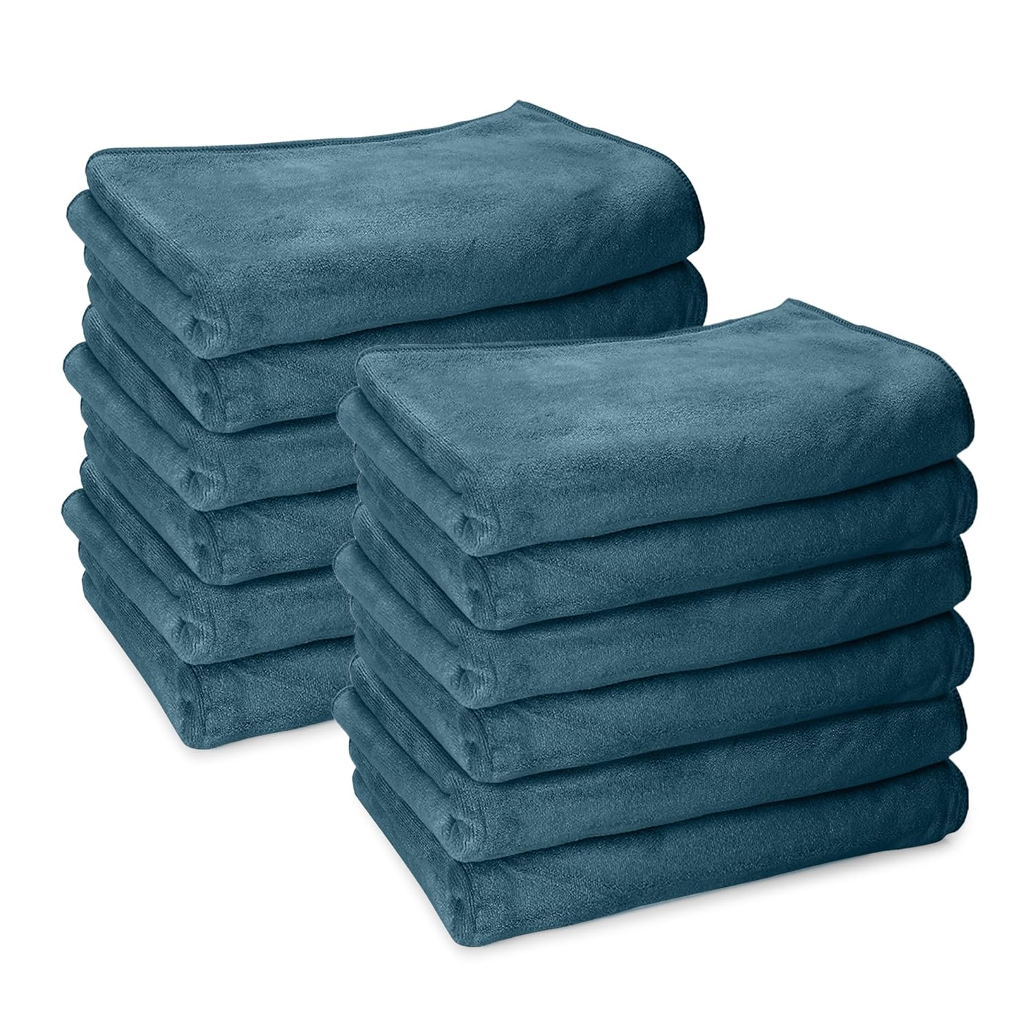 HOUSSE Microfiber Face Towels | Ultra Absorbent, Odour-Free, Quick Dry 450 GSM Face Towel for Home, Gym, Travel, Running and Personal Use | 30x30 cm | Set of 4 in One Colour (Indian Teal, Pack of 4)